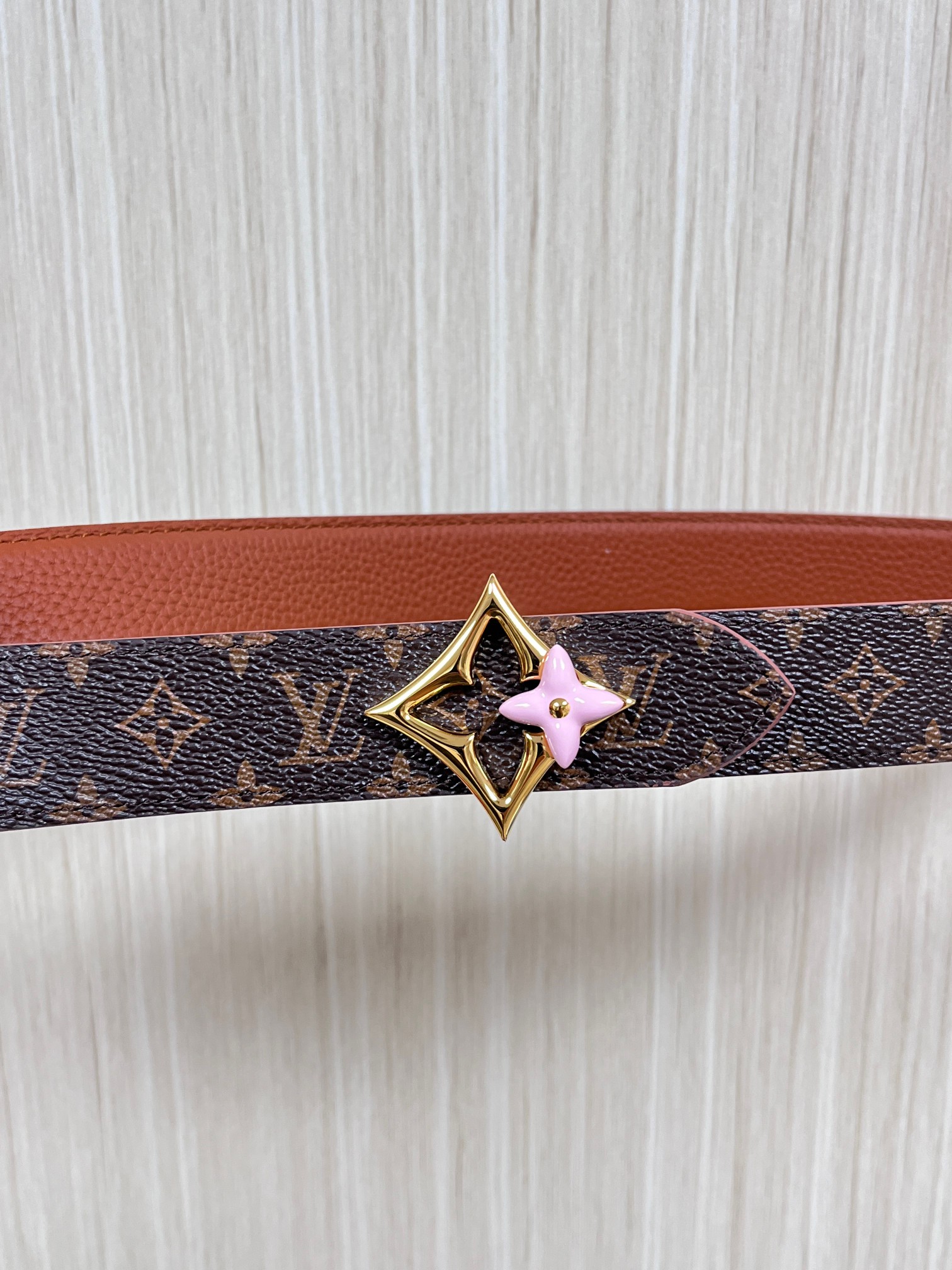 LV Style Pink Leather Women's Belts Lookbook Reference image 1
