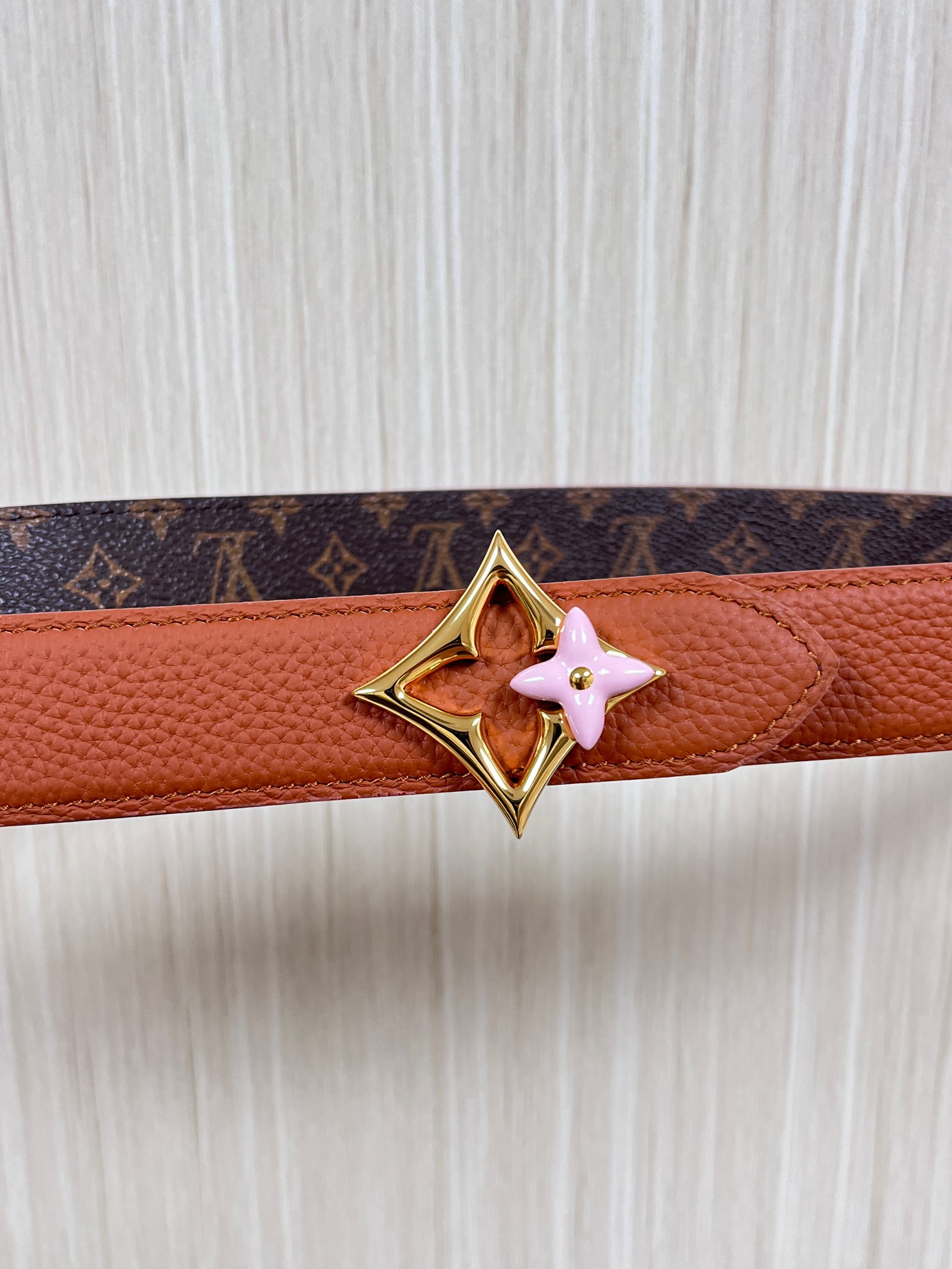 LV Style Pink Leather Women's Belts Lookbook Reference image 2