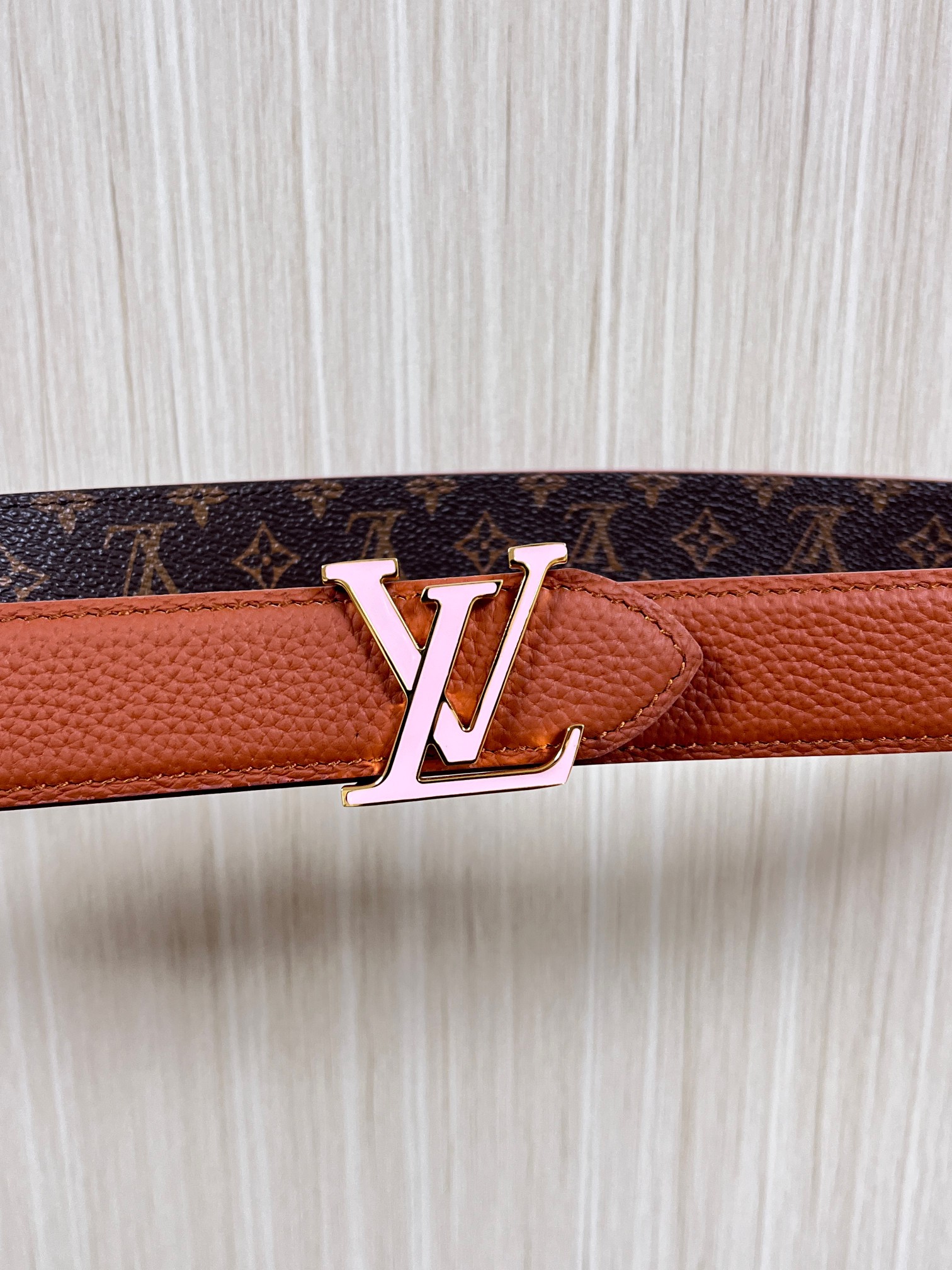 LV Style Pink Leather Women's Belts Lookbook Reference image 2