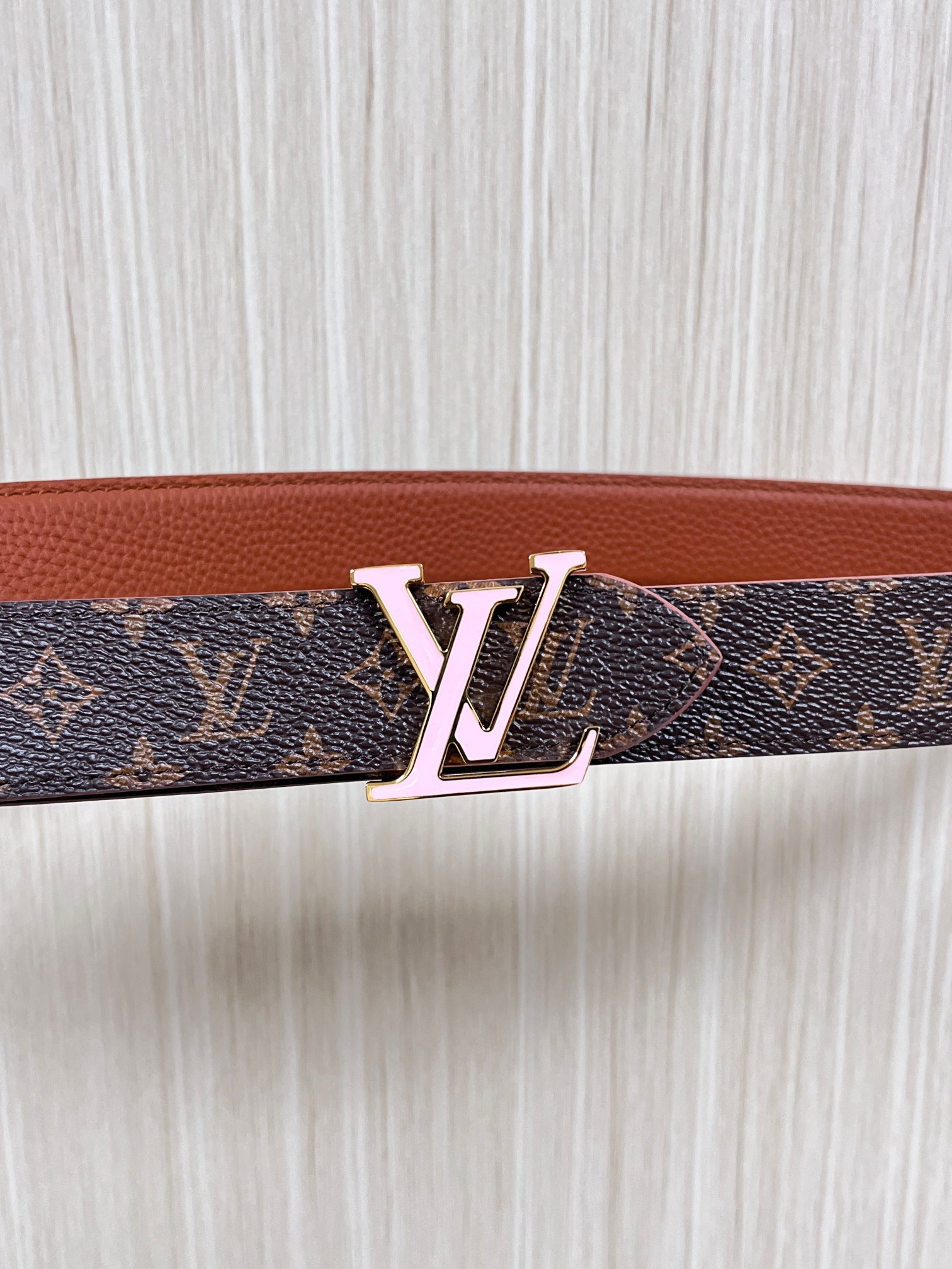 LV Style Pink Leather Women's Belts Lookbook Reference image 1