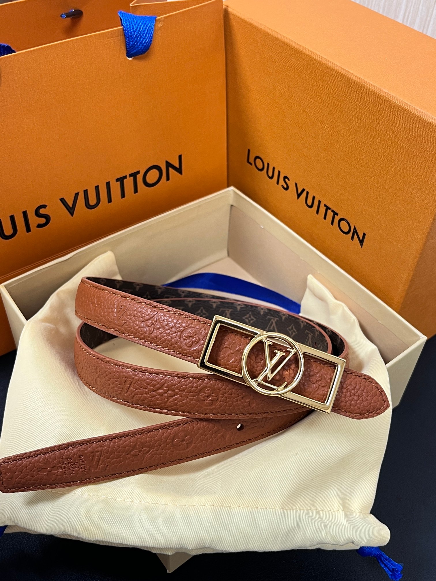 LV Style Leather Top Handle Bag Women's Belts detail image 8 from source 754102