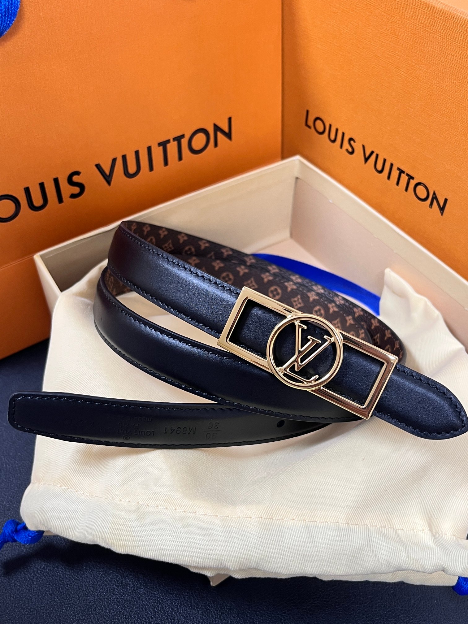 LV Style Leather Top Handle Bag Women's Belts detail image 7 from source 754101