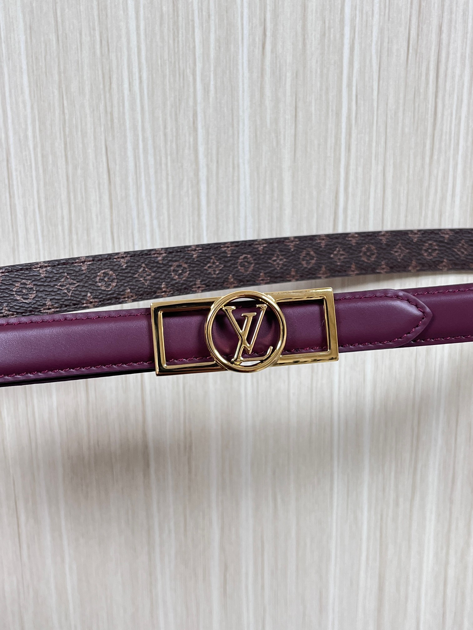 LV Style Red Leather Women's Belts Lookbook Reference image 2