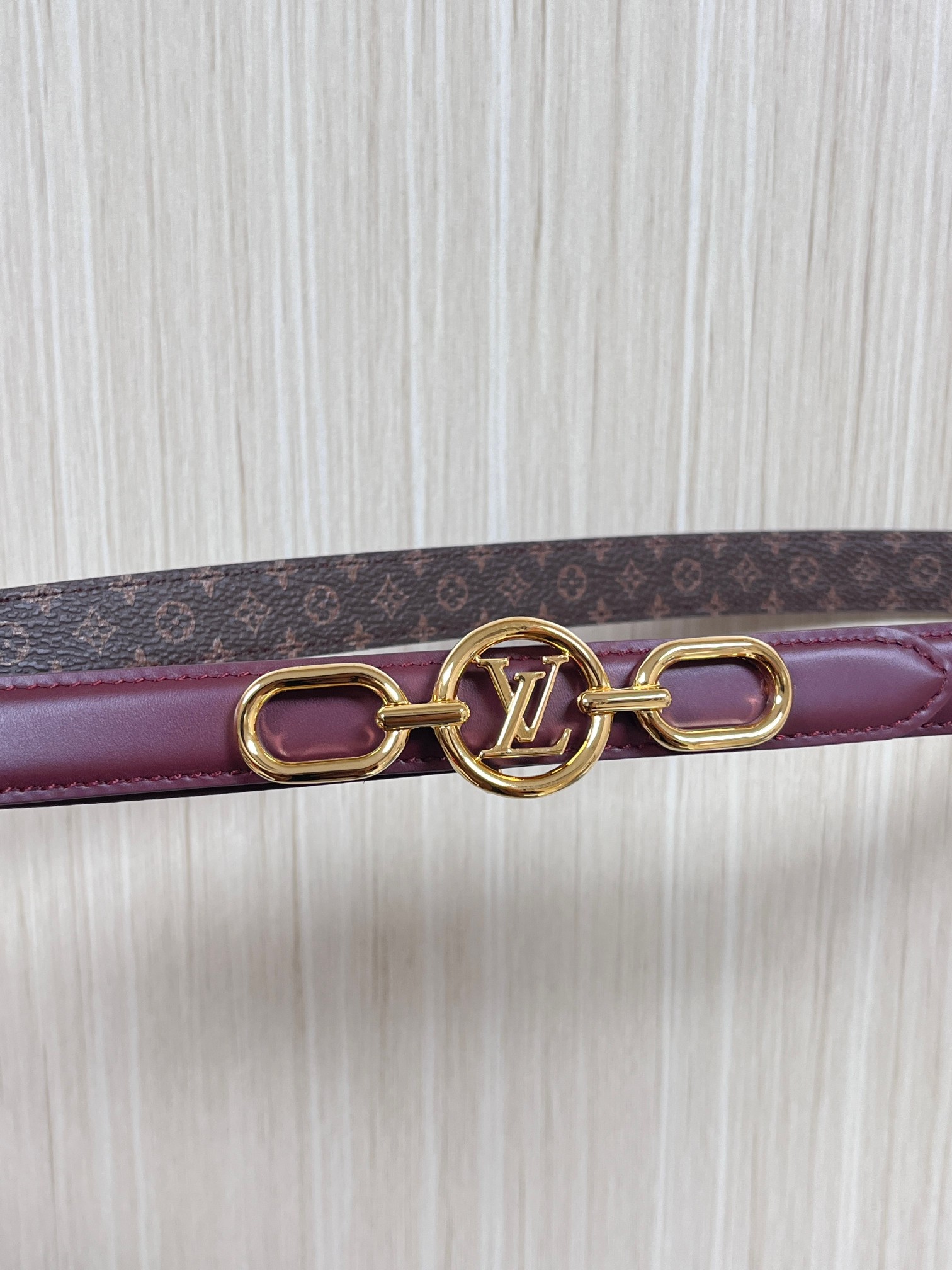LV Style Red Leather Women's Belts Lookbook Reference image 2