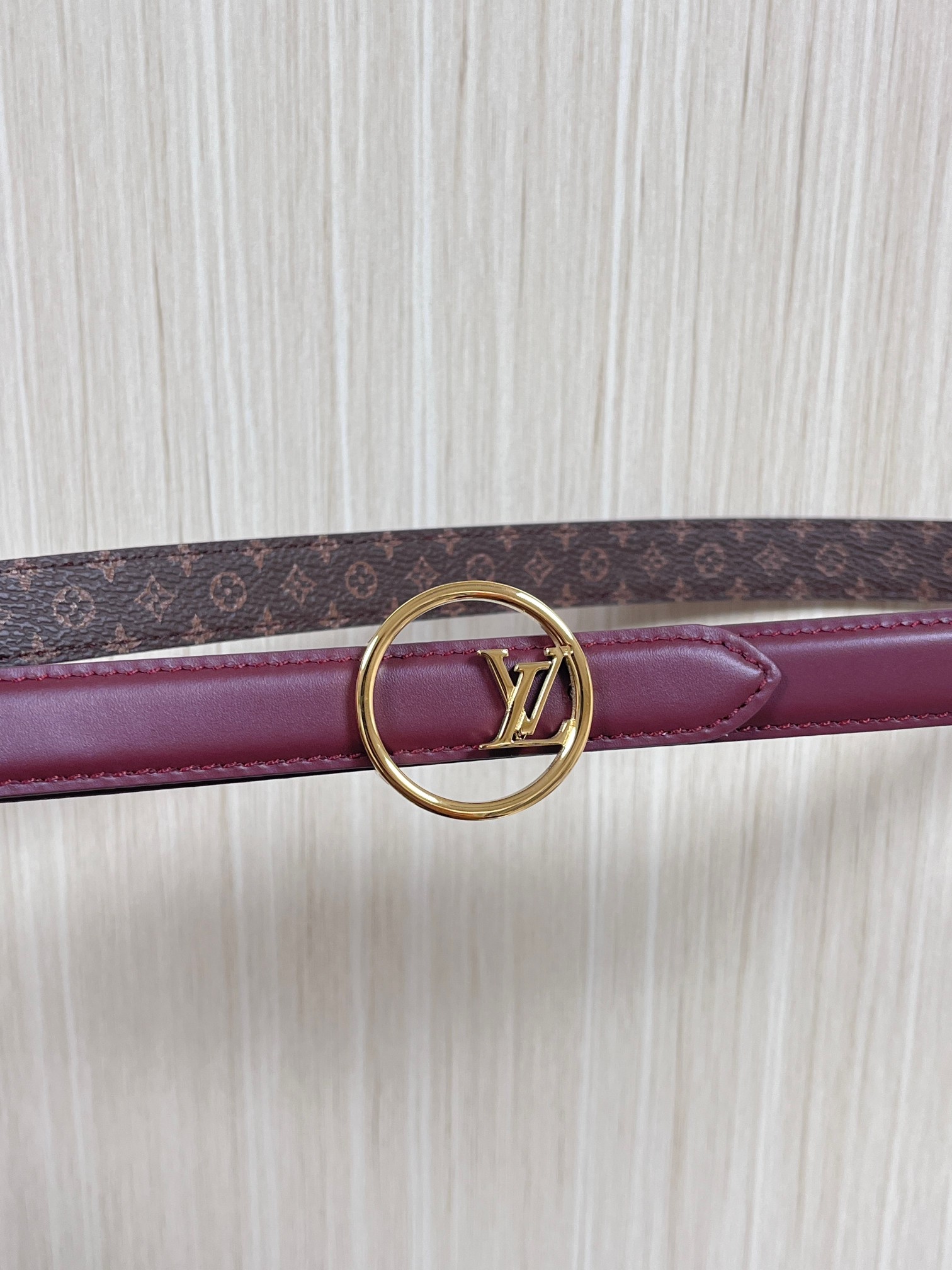 LV Style Red Leather Women's Belts Lookbook Reference image 2