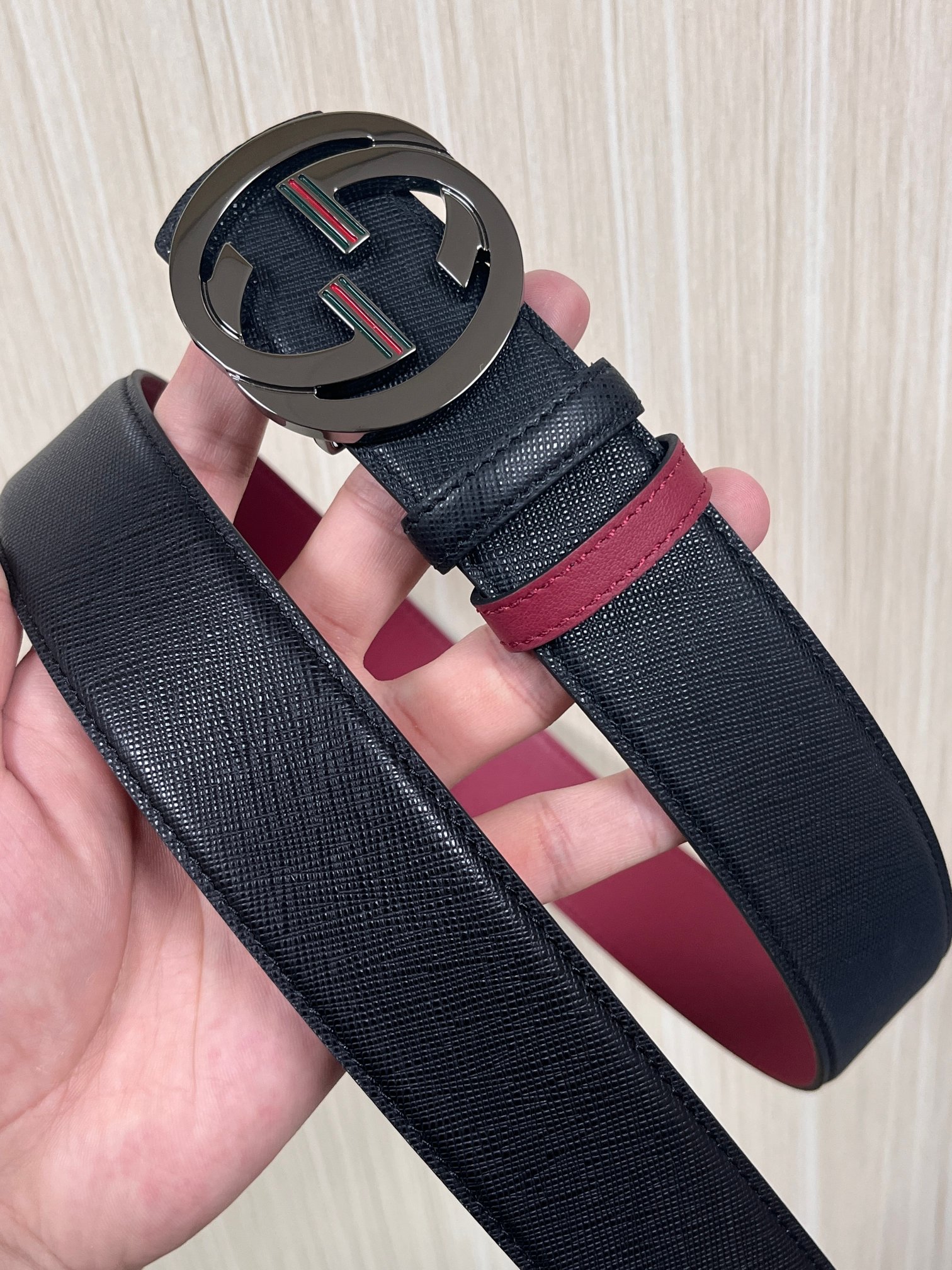 Gucci Style Black Leather Men's Belts Lookbook Reference image 2