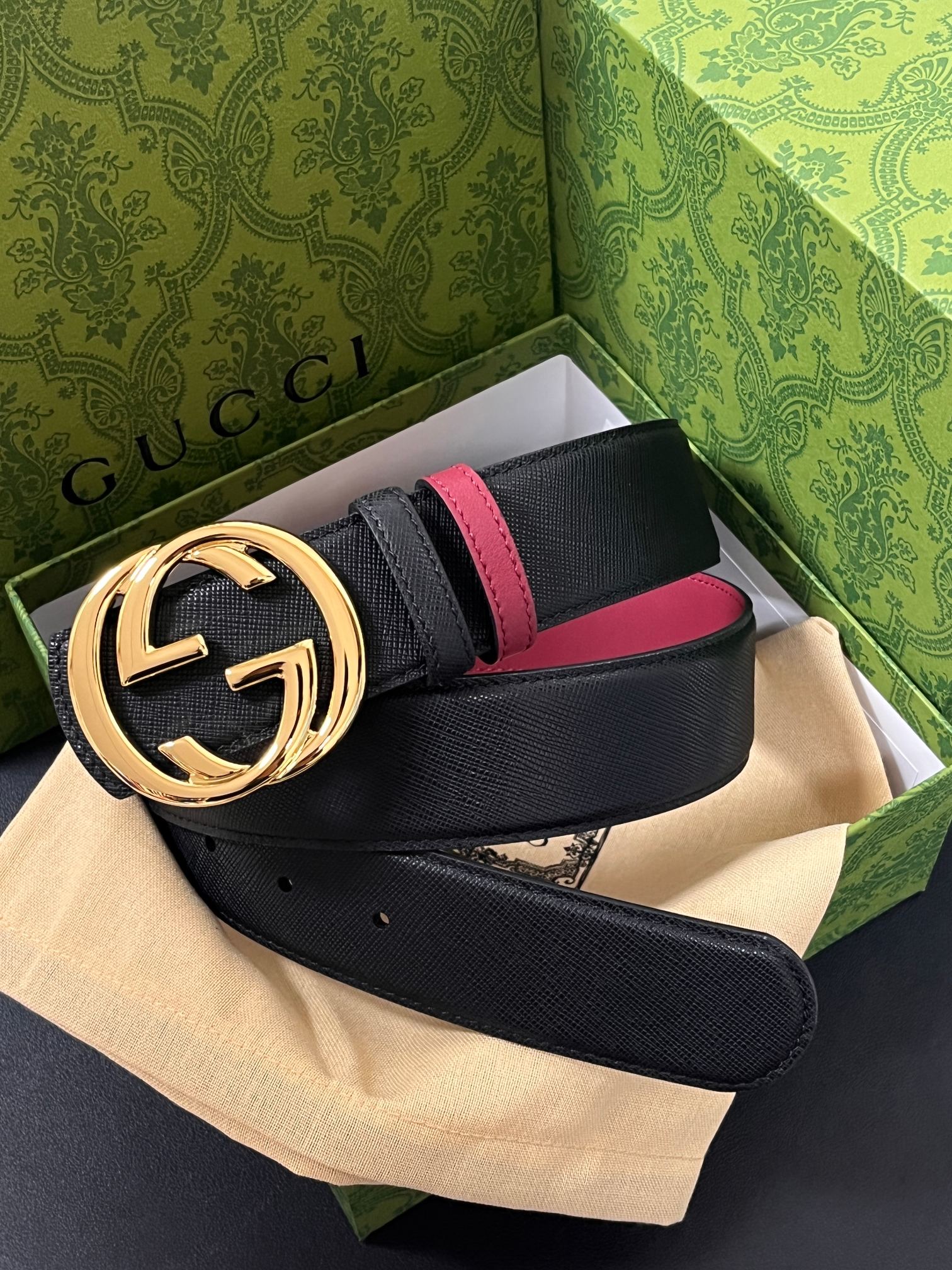 Gucci Style Black Leather Men's Belts Lookbook Reference image 2
