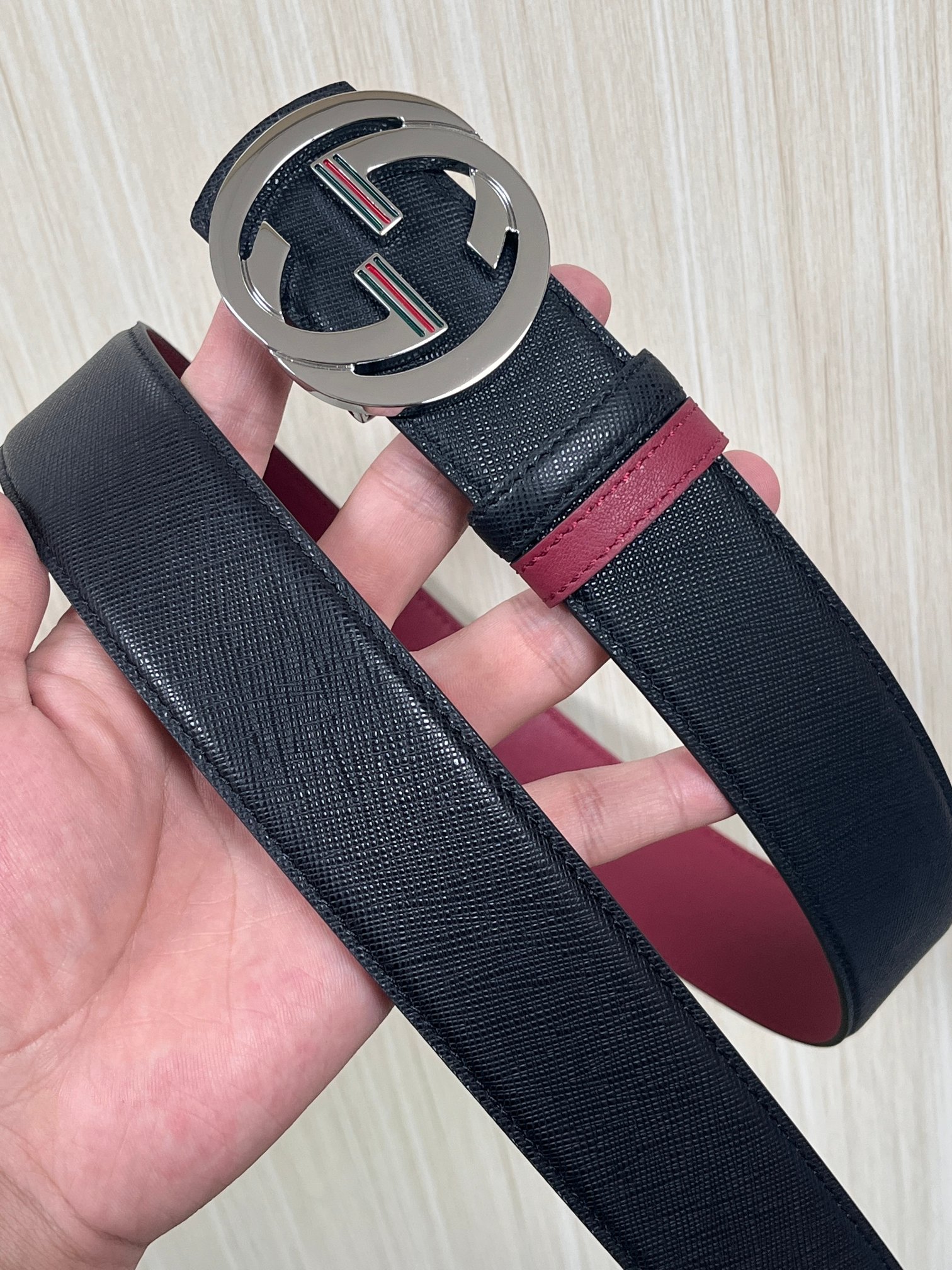 Gucci Style Black Leather Men's Belts Lookbook Reference image 2