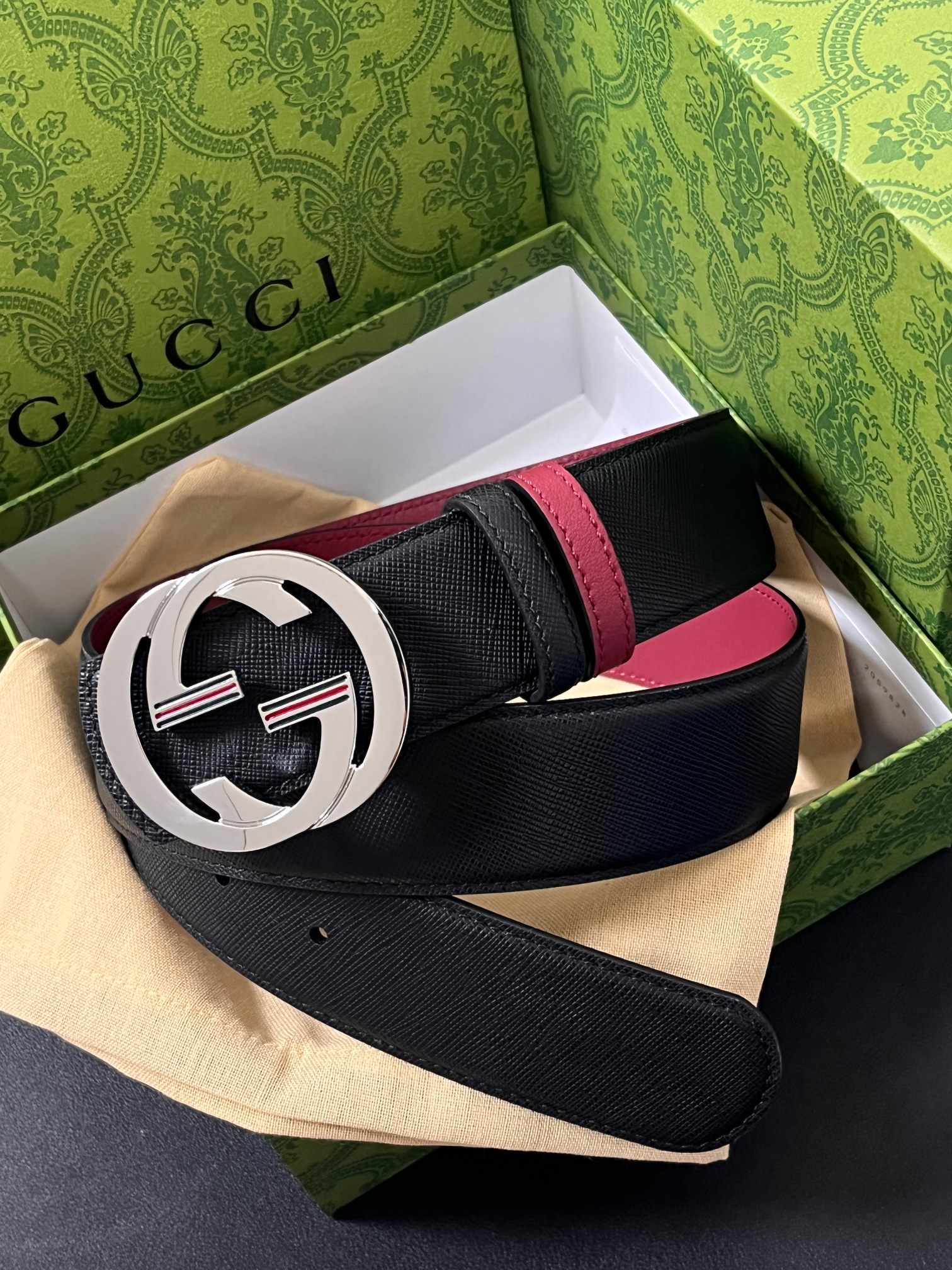 Gucci Style Black Leather Men's Belts Lookbook Reference image 1