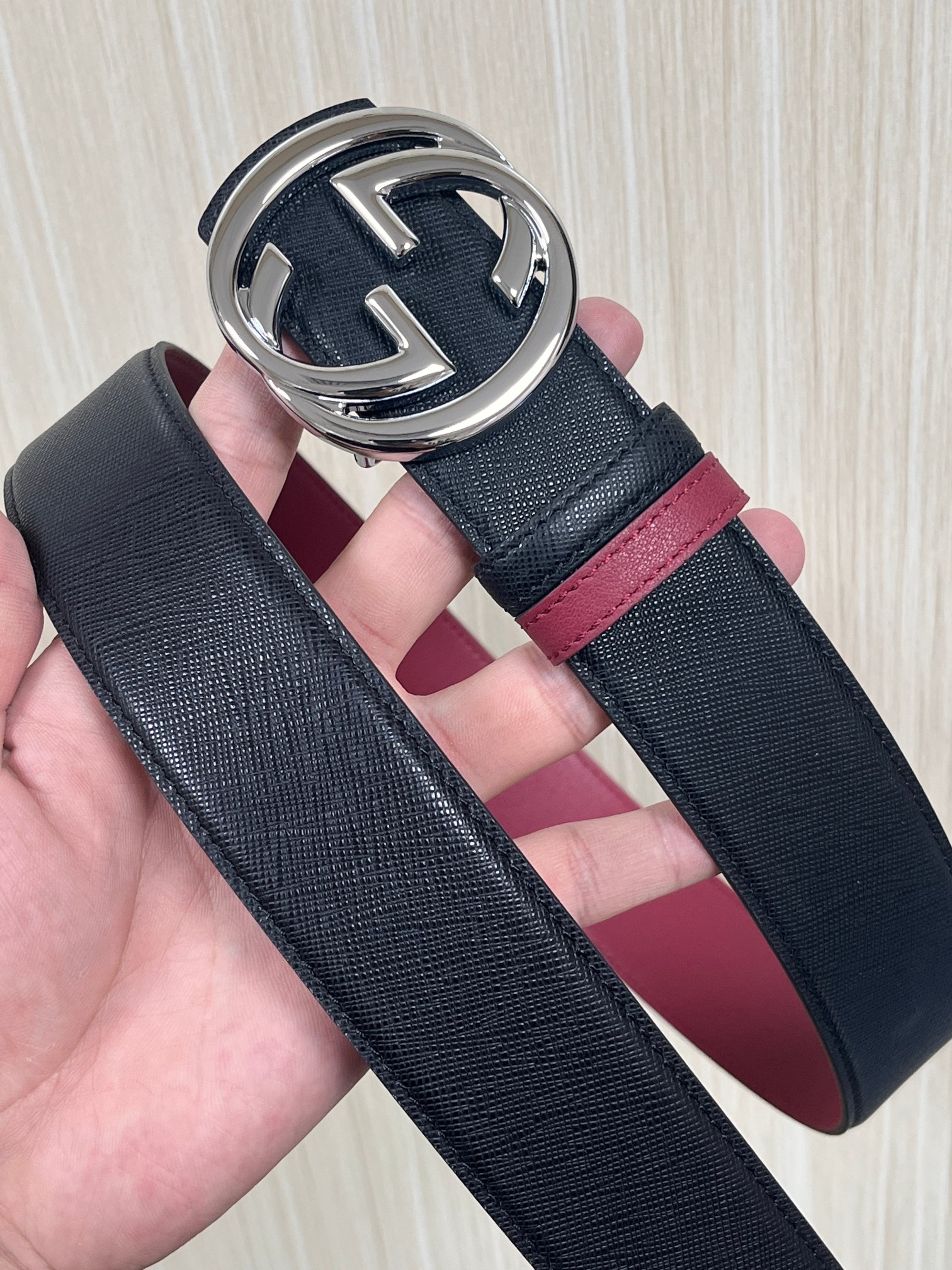 Gucci Style Black Leather Men's Belts Lookbook Reference image 2