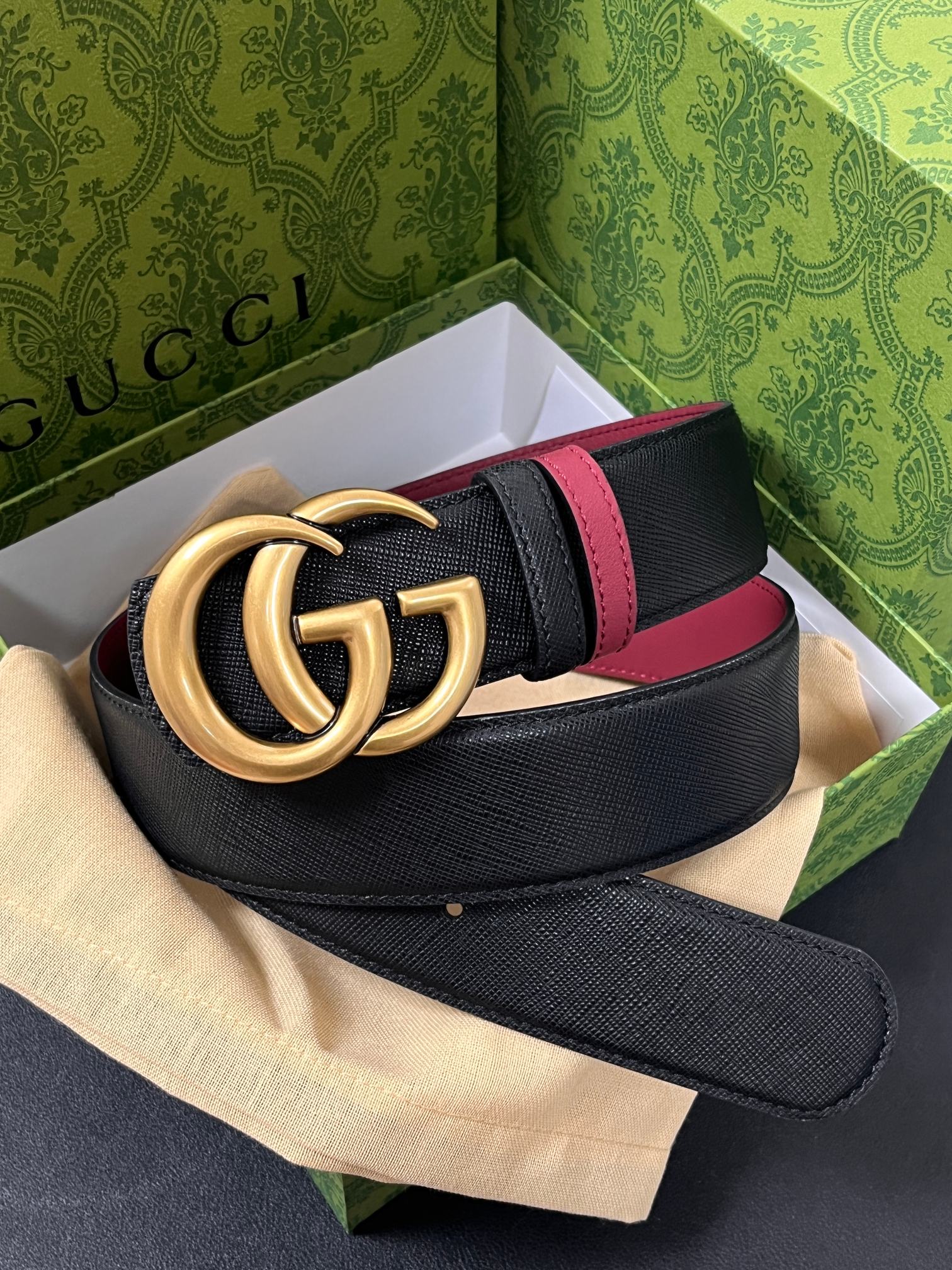 Gucci Style Black Leather Men's Belts Lookbook Reference image 1