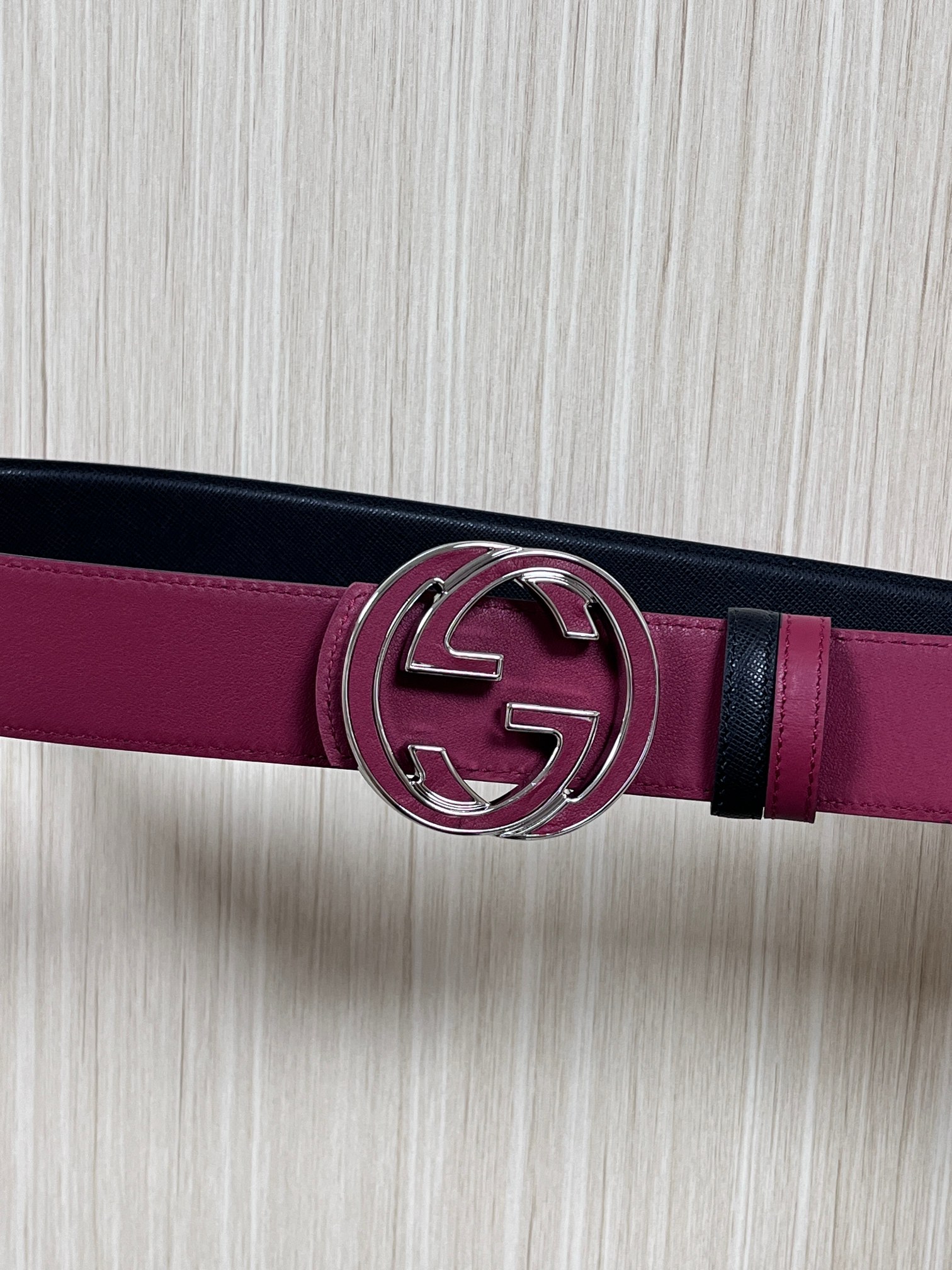 Gucci Style Black Leather Men's Belts Men's Belts Men's Belt detail image 6 from source 766459