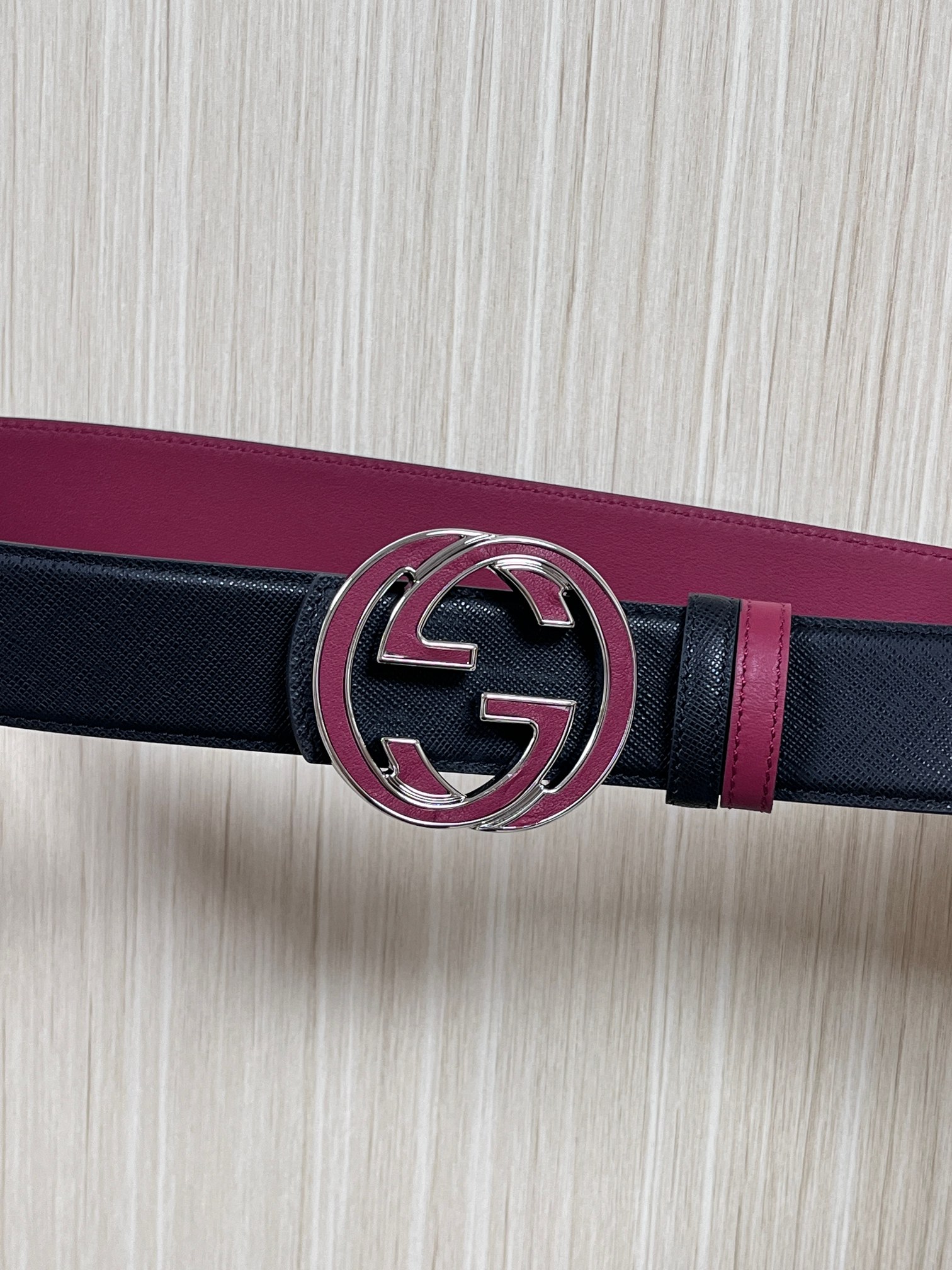 Gucci Style Black Leather Men's Belts Men's Belts Men's Belt detail image 7 from source 766459