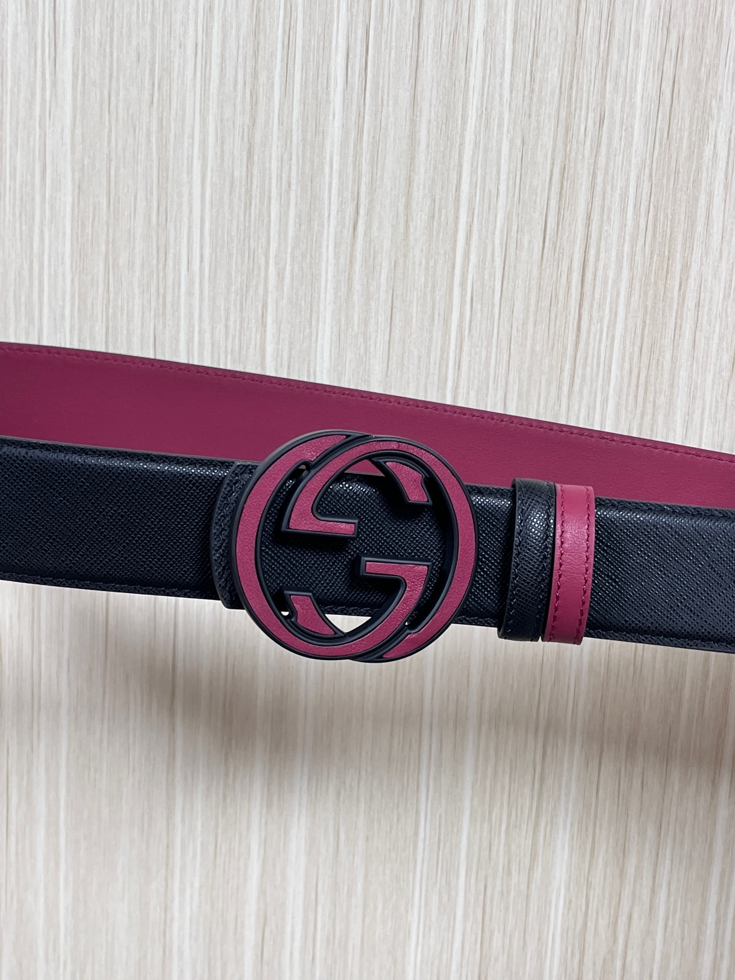 Gucci Style Black Leather Men's Belts Men's Belts Men's Belt detail image 7 from source 766460