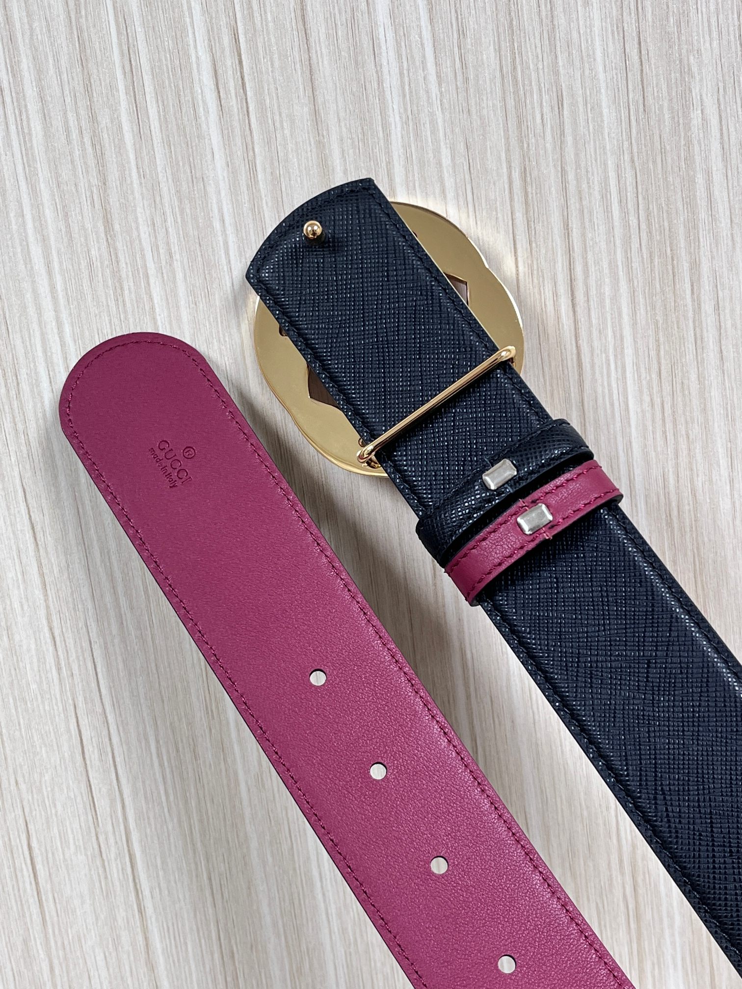 Gucci Style Black Leather Men's Belts Men's Belts Men's Belt detail image 5 from source 766461