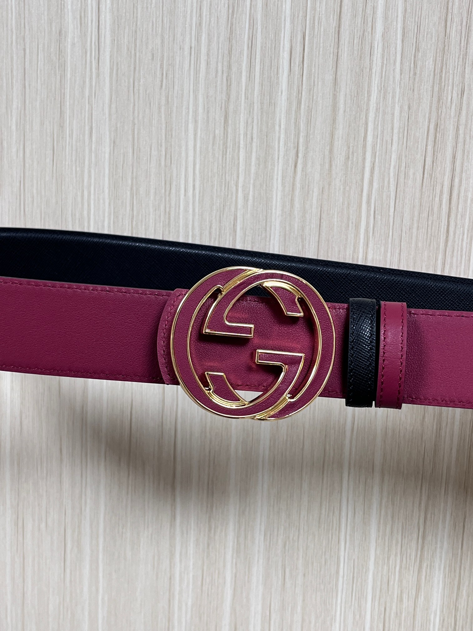 Gucci Style Black Leather Men's Belts Men's Belts Men's Belt detail image 6 from source 766461