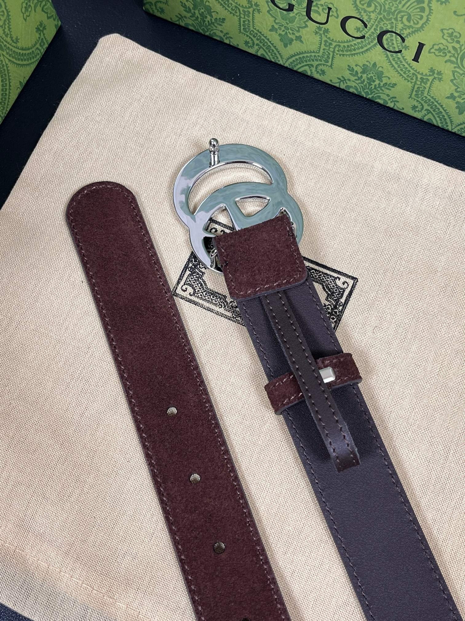 Gucci Style Brown Women's Belts Women's Belts Women's Belt detail image 5 from source 766269