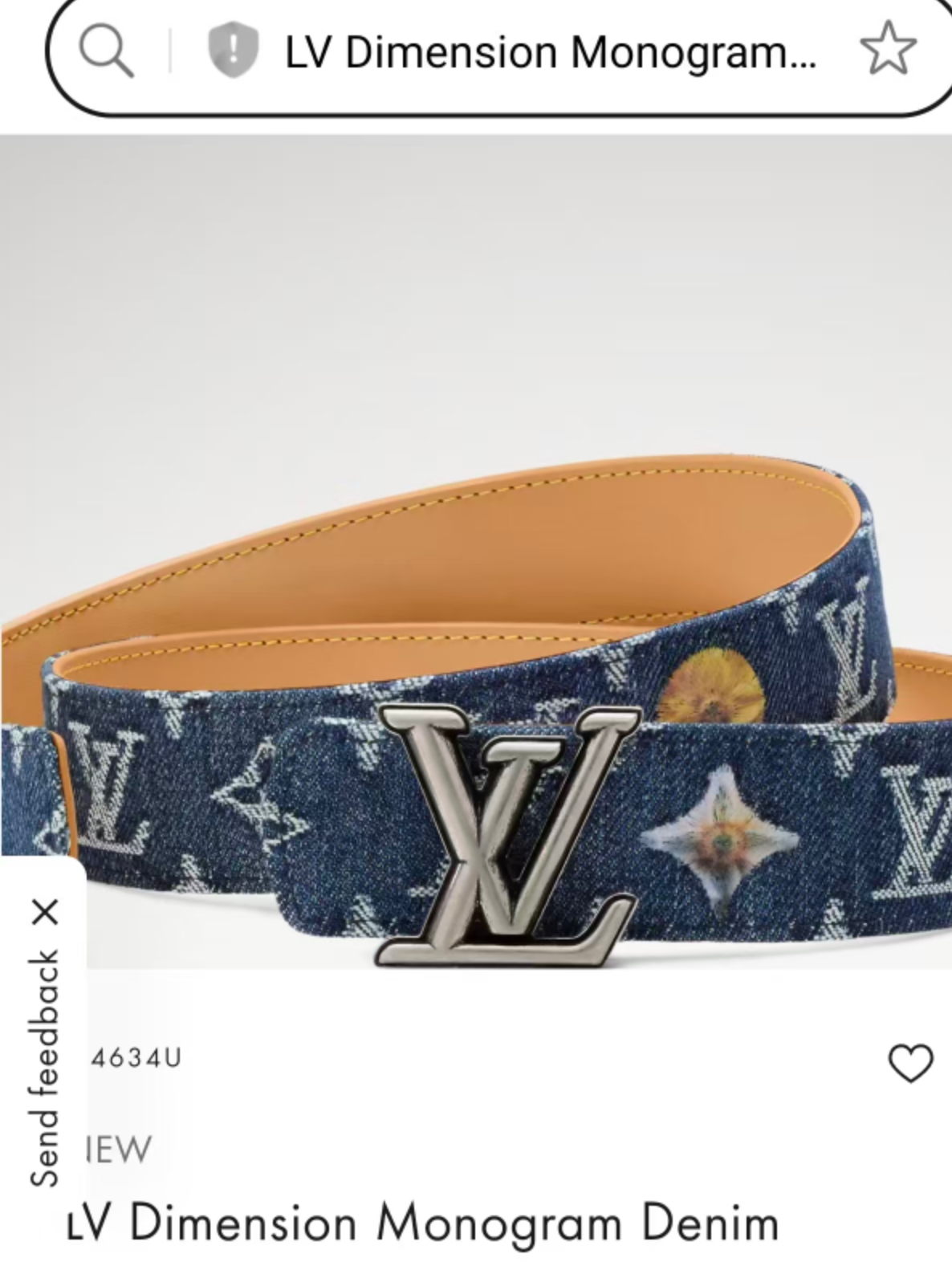 当季新款，正面：牛仔布材质，印有LV经典Monogram老花图案，并点缀彩色花卉印花，复古感拉满- 反面