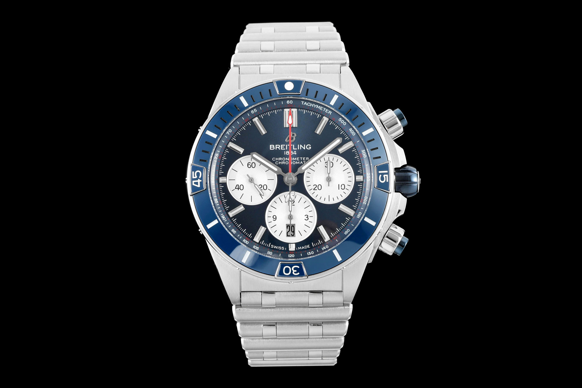 NO:586151,TF Breitling mechanical chronograph series T.FACTURY has been certified by the Swiss official observatory - 'real core' BO1 TF new product - Breitling super mechanical chronograph 44mm, exclusive ceramic technology, breaking through the original technical barriers. The design is inspired by the Italian Air Force's 'Tricolor Arrow', which is a chronograph loved by explorers. The original work is as always made from the original embryo factory. 1-B01 automatic winding chronograph movement 2-Stainless steel case with screw-in case back  3-Ratcheting one-way bezel, screw-in, double-sealed crown 4-Using curved sapphire crystal glass, double-sided anti-glare mirror,,tom ford,breitling19860909TF百年灵机械计时系列 T.FACTURY经瑞士官方天文台认证-“真芯”BO1 TF新品-百年灵超级机械计时44mm,独家陶瓷技术, 突破原装技术壁垒.设计灵感来源于意大利空军 “三色箭”,是探险家们酷爱的计时码表. 匠心之作一如既往的采用原厂胚厂. 1-B01自动上弦计时机芯 2-精钢表壳采用旋入式表背 3-棘轮式单向表圈,旋入式、双密封垫表冠 4-采用弧面蓝宝石水晶玻璃、双面防眩表镜,,tom ford,breitling,Watch