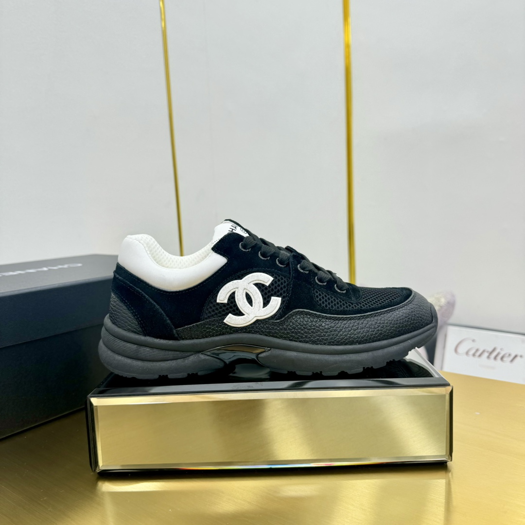 Chanel Skateboard Shoes Sneakers Best Quality Replica
 Black White Women Calfskin Cowhide Rubber TPU Casual