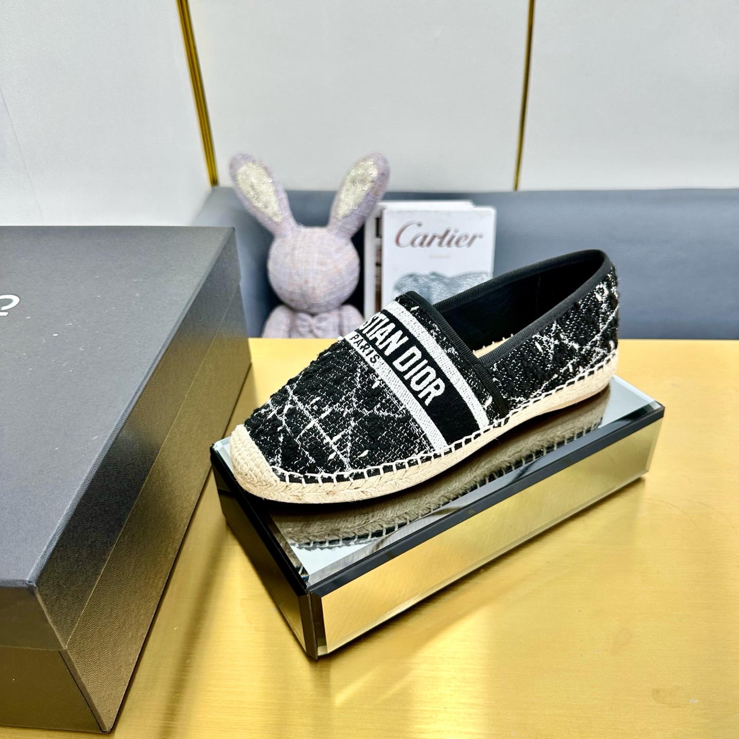 Dior Granville Espadrille: Embroidered Cotton, Rope Sole, and Rubber Outsole