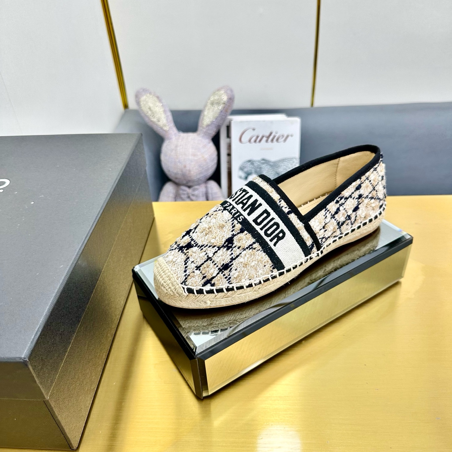 Dior Granville Espadrille: Embroidered Cotton, Rope Sole, and Rubber Outsole