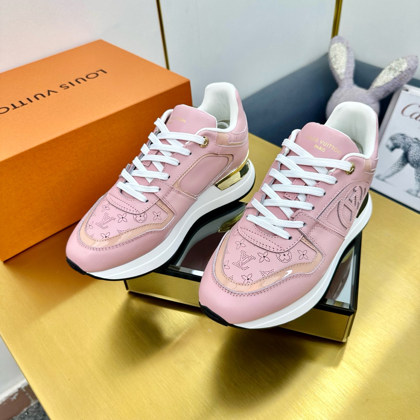 Louis Vuitton Neo Run Away Pink Leather Sneakers - Iconic Comfort 6 i1736322210199 7317 0 4