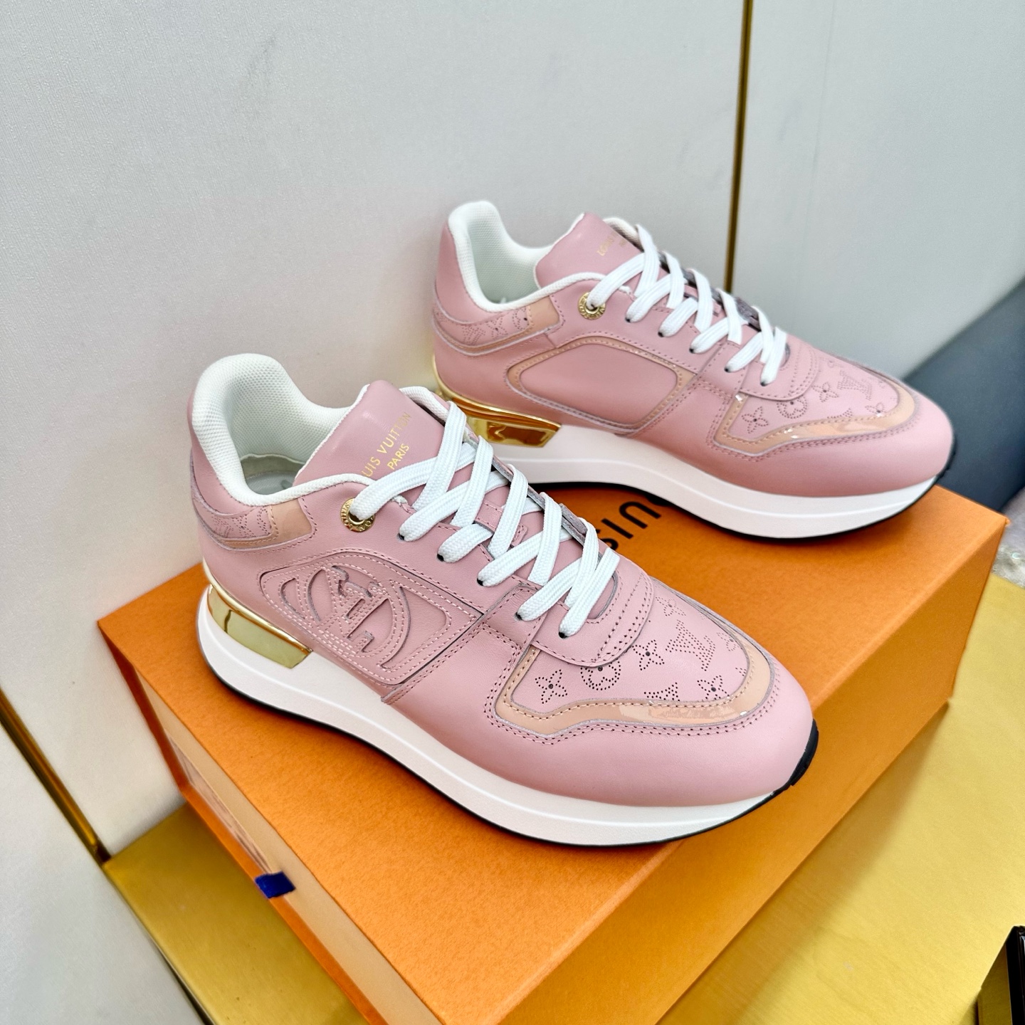 Louis Vuitton Neo Run Away Pink Leather Sneakers - Iconic Comfort 9 i1736322210343 637 0 7