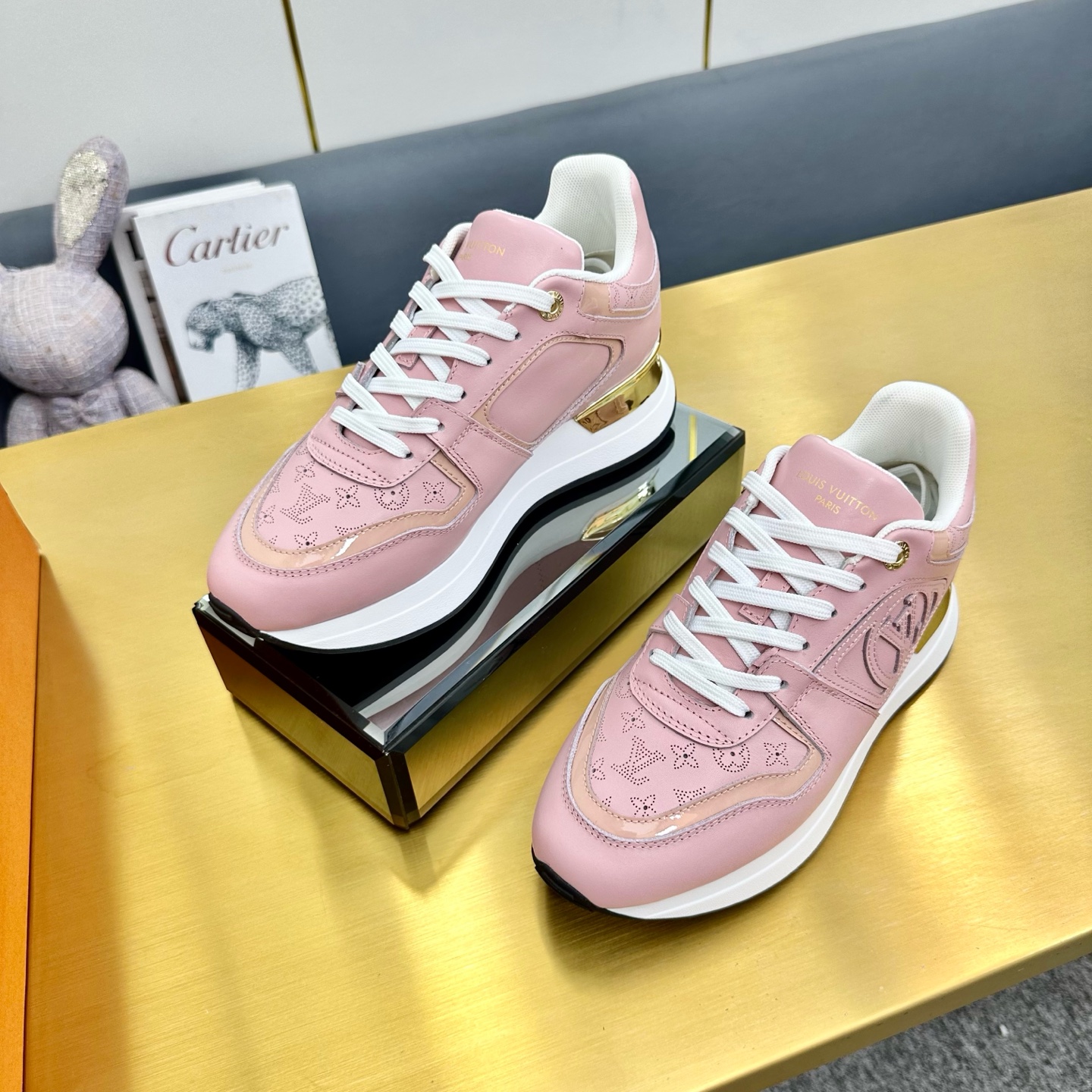 Louis Vuitton Neo Run Away Pink Leather Sneakers - Iconic Comfort 5 i1736322210779 1370 0 3