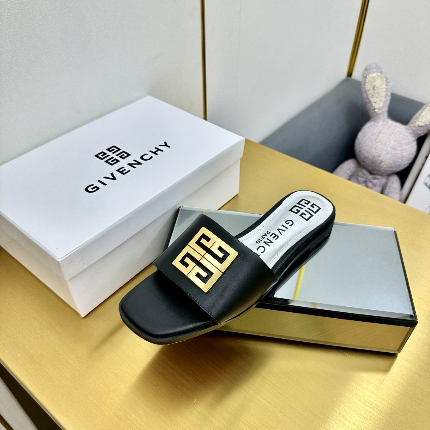 Givenchy/Zithian Toe Slippers 2025 Collection: Metal Gadgets, Top Atmosphere Sensibility, Size 35-40, Original Packaging - 图片 1