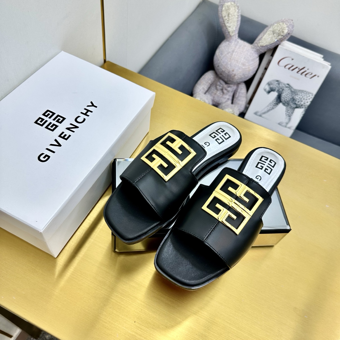 Givenchy/Zithian Toe Slippers 2025 Collection: Metal Gadgets, Senses, and Original Packaging, Sizes 35-40 (Order 41-42) - 图片 7