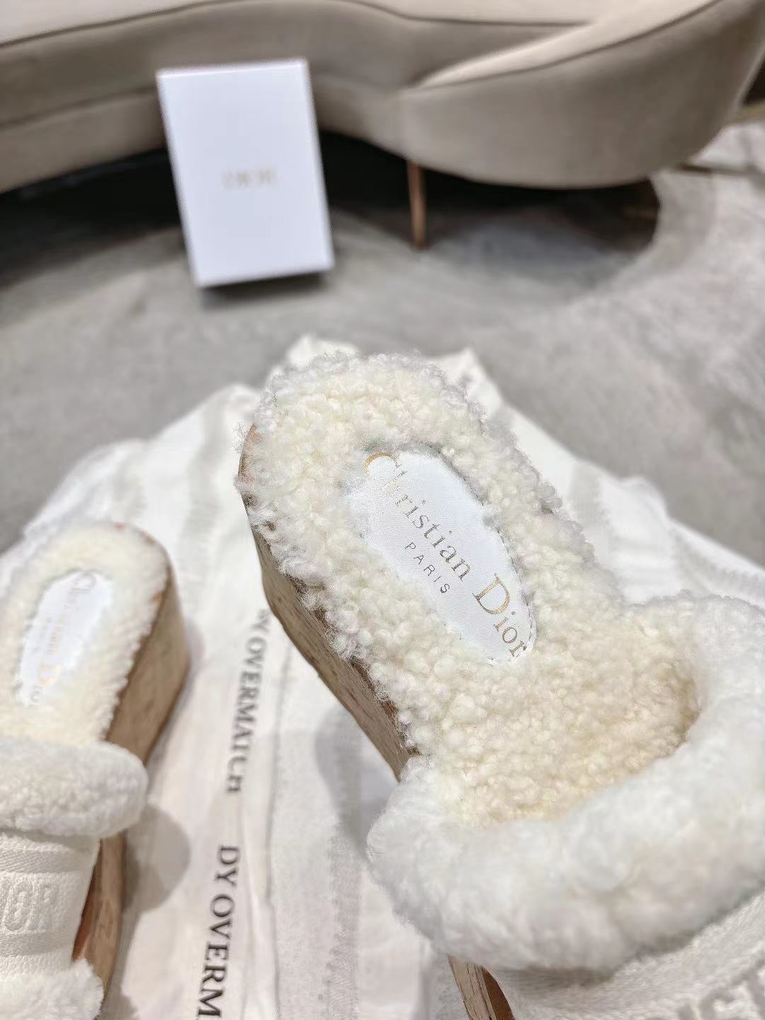 Dior 迪奥 Dior 2025 春夏新款 Dway 果冻色坡跟女鞋 CD字母logo立体刺绣厚底圆头露趾拼色凉拖鞋