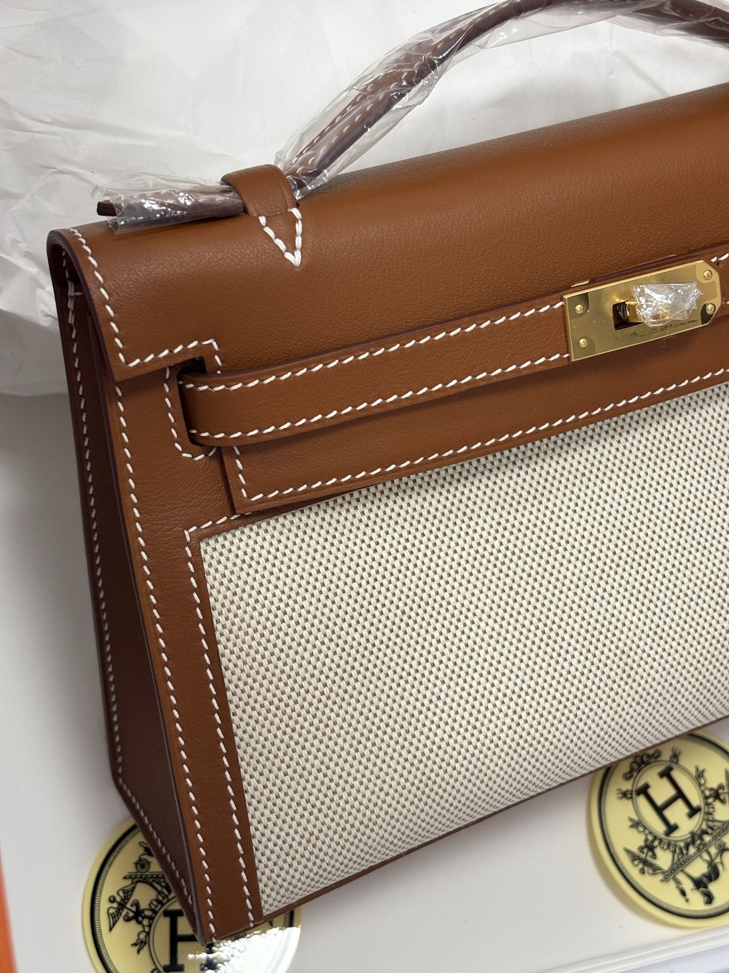 Hermes Kelly Gold swift leather shoulder everyday