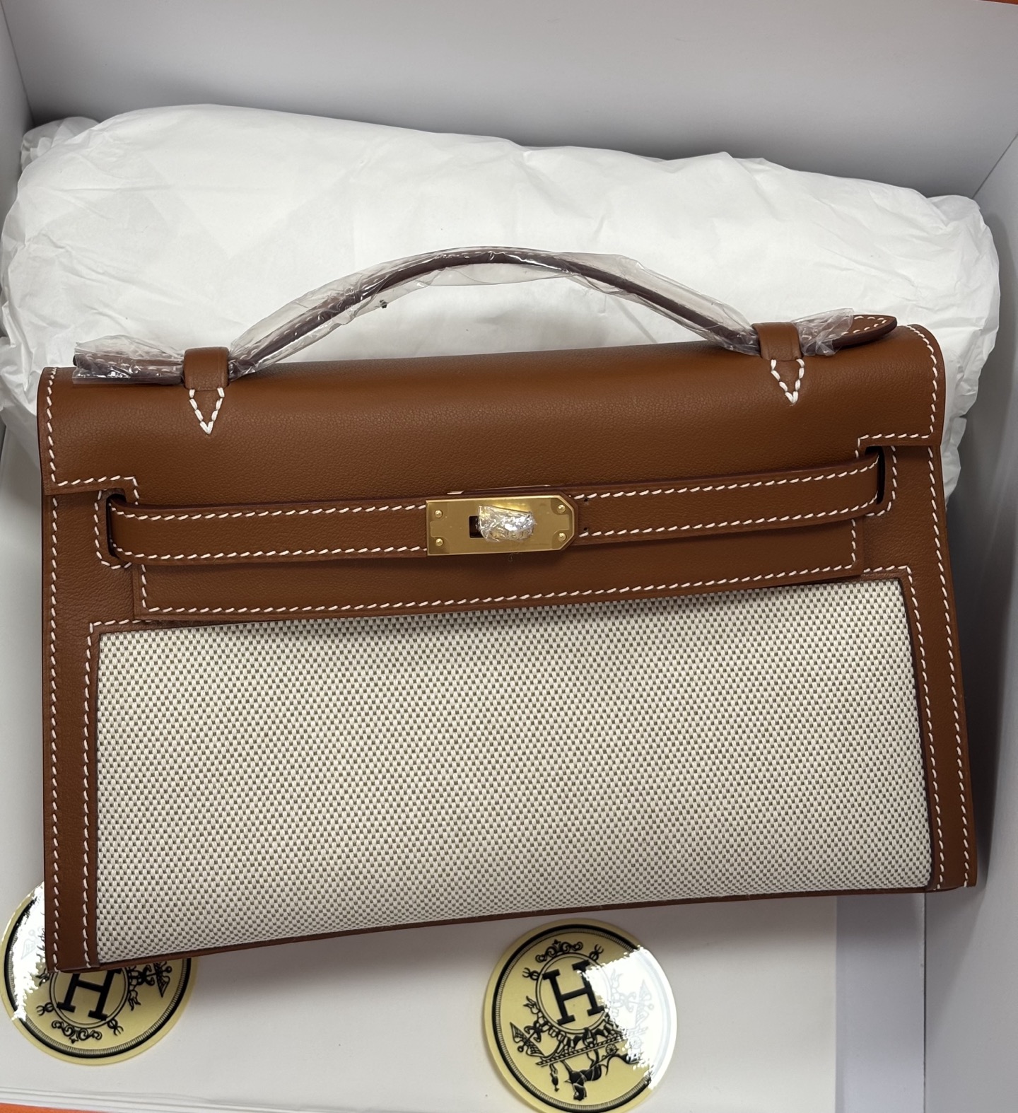 Hermes Kelly Gold swift leather shoulder everyday