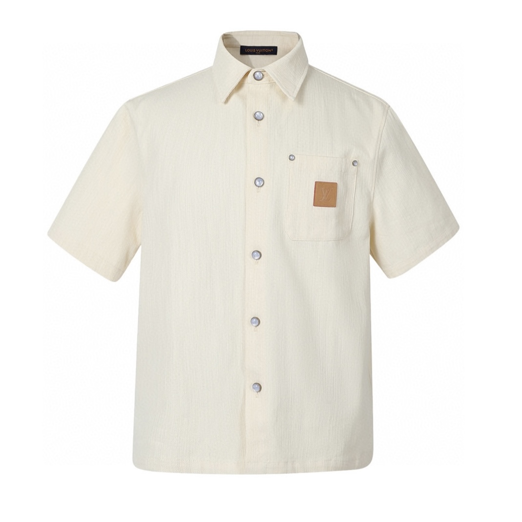 루이비통 2025SS 프린트 린넨 코튼 반팔 셔츠 11585 Louis Vuitton T Shirt