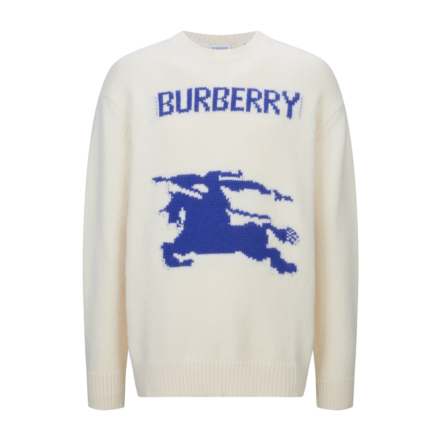 [Suministro exclusivo] Suéter jacquard de cachemira con caballo de guerra BBR (blanco). La versión original se compró p…