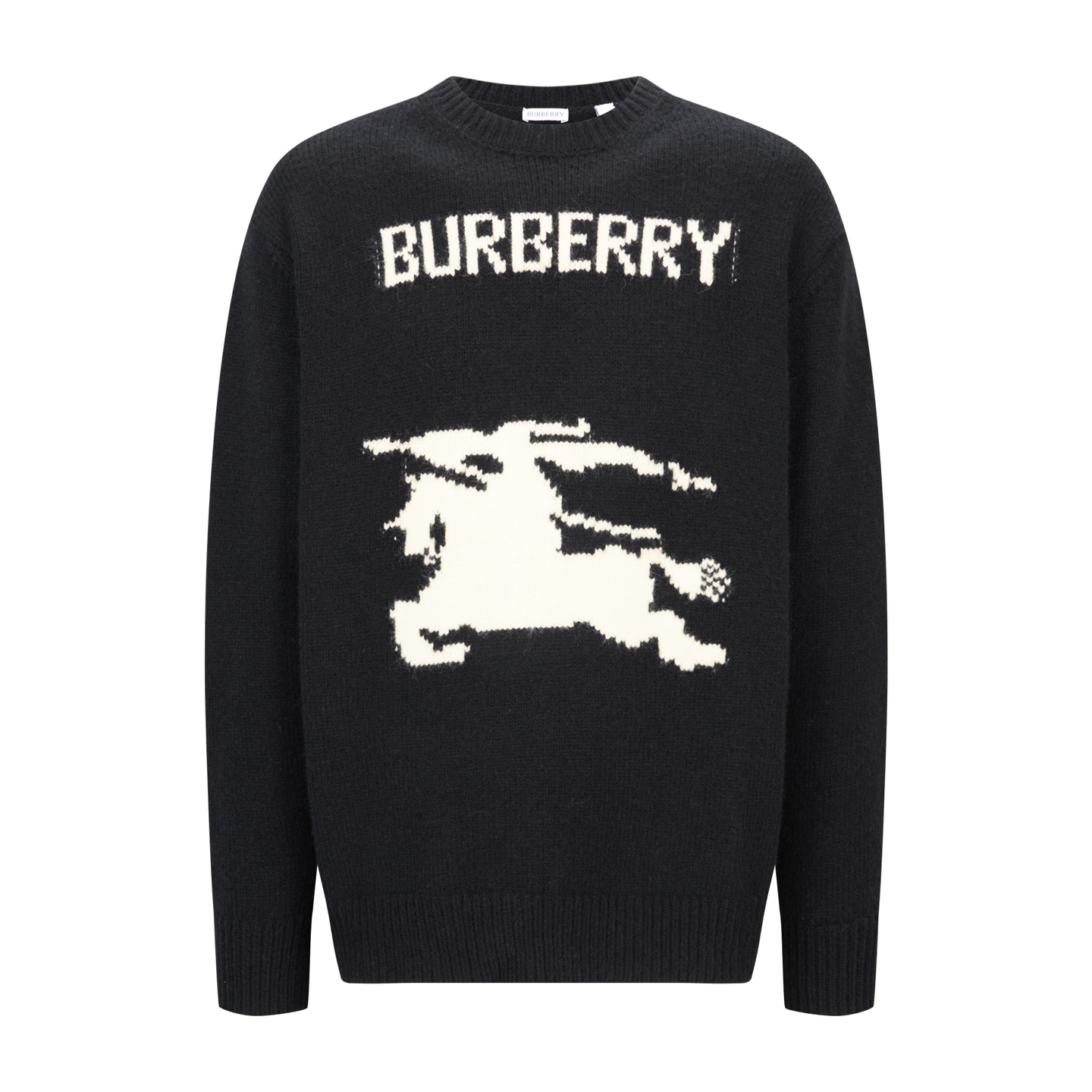 [Suministro exclusivo] Suéter jacquard de cachemira con caballo de guerra BBR (negro). La versión original se compró po…