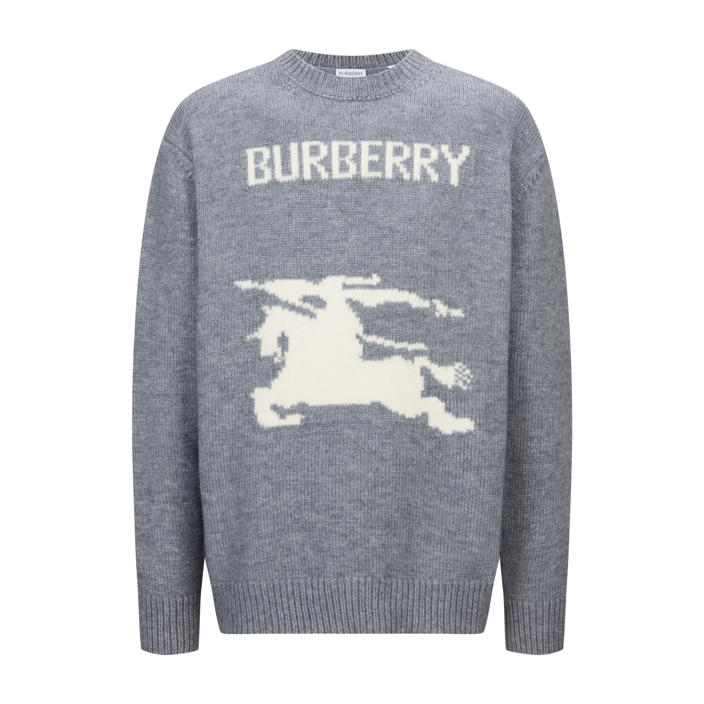 [Suministro exclusivo] Suéter jacquard de cachemira con caballo de guerra BBR (gris). La versión original se compró por…