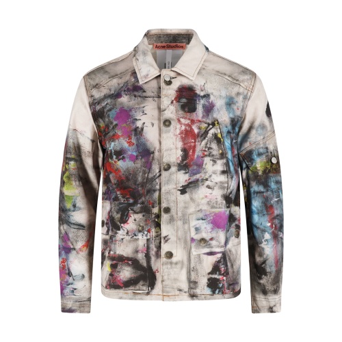 Acne Studios Paint Splatter Print Cotton Twill Jacket - Artistic Outerwear 1 Acne Studios Paint Splatter Print Cotton Twill Jacket - Artistic Outerwear