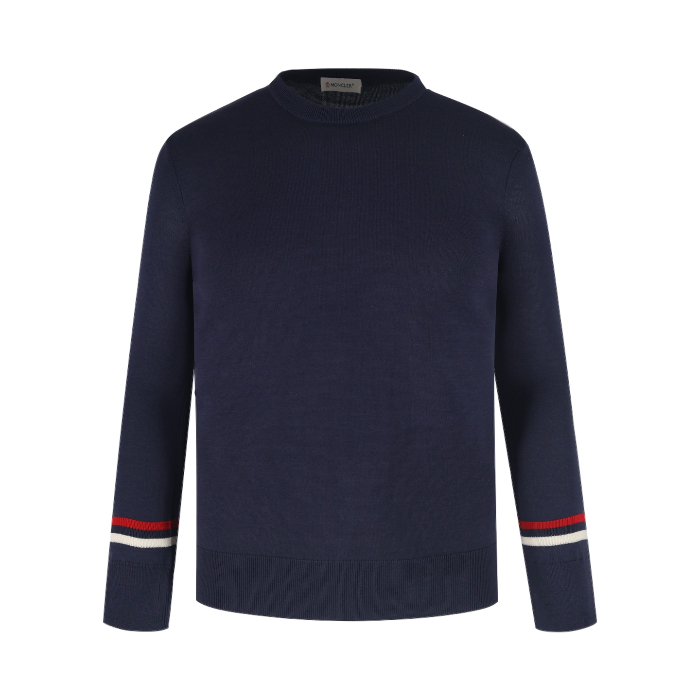 【Suministro exclusivo】 Moncler Suéter de punto con mangas de colores combinados (azul marino) Original comprado por 5,5…