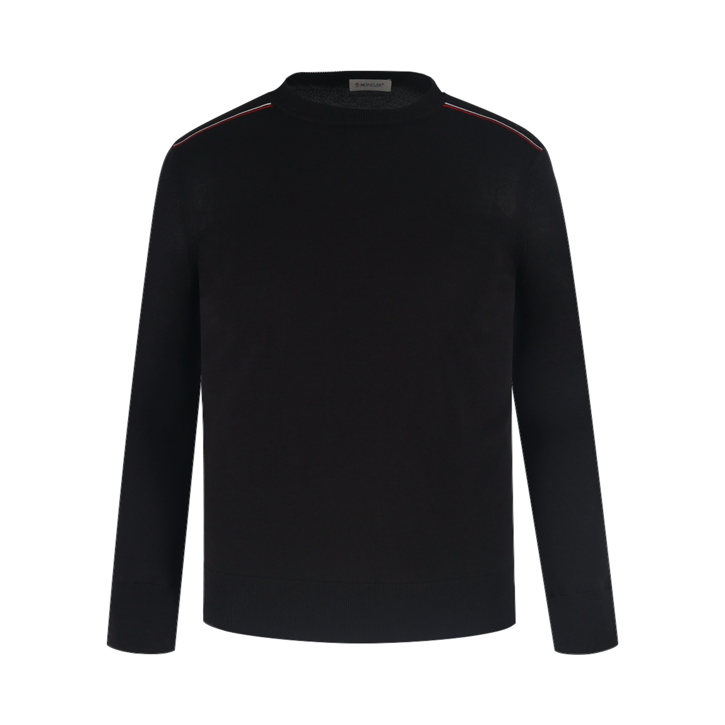 【Suministro exclusivo】 Moncler Suéter de punto con hombros de colores combinados (negro) Original comprado por 5,550 pa…