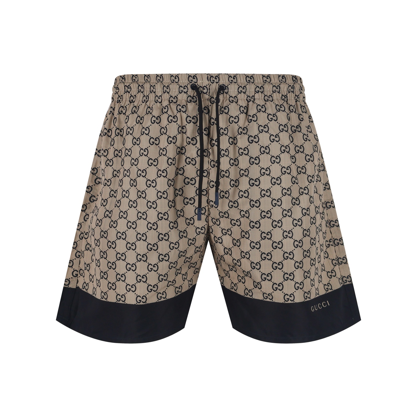 【独家供应】 Gucci 双G满印沙滩短裤 原版4920购入开发，尼龙科技双g印花面料锦纶网眼里布，采用批量布匹印花，定位裁床定位裁剪，定制1：1鸡眼，定制1：1尾夹。配收纳包。 Size:46/48/50