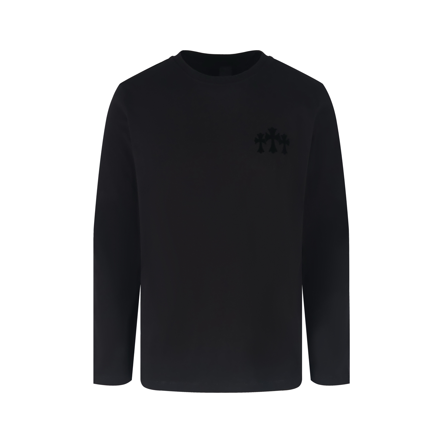 크롬하츠 플로키 크로스 패턴 남성 긴팔 티셔츠 2025 FW 139378