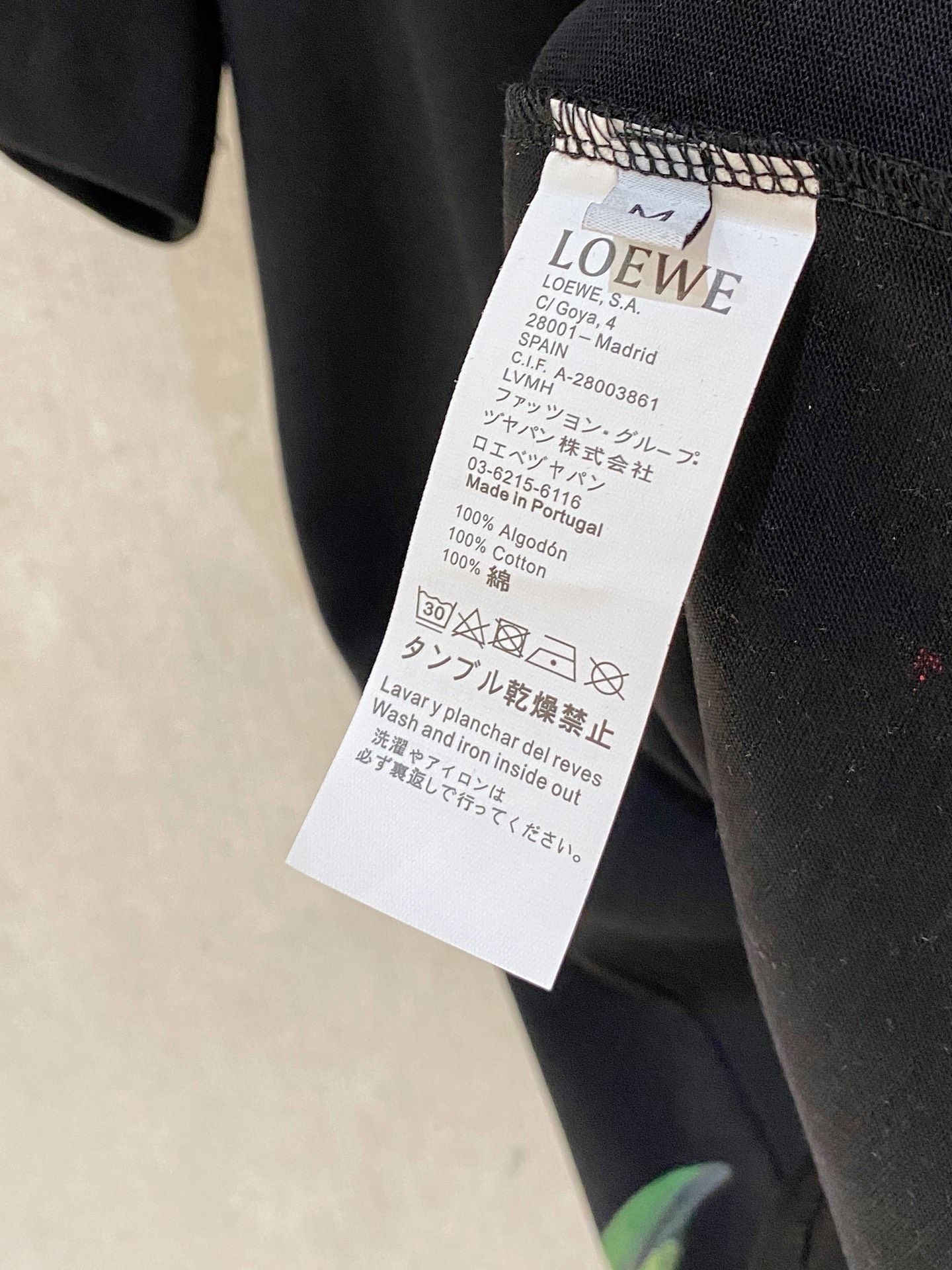 🌾退换# 罗意*LOEWE 春夏新款首发专柜最新款短袖圆领T恤 手绘高端订制 设计前卫时尚！品牌logo