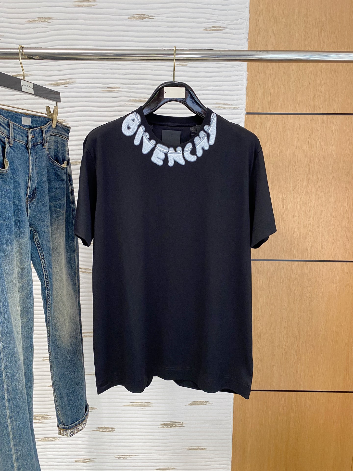P纪梵希25ss【新品】💐纸盒包装！圆领短袖T恤11对版面料毛圈高克重百分百纯棉 提前做过预缩水1×1双