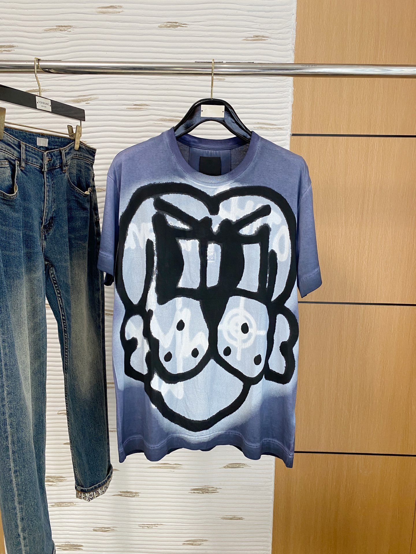P纪梵希25ss【新品】💐纸盒包装！圆领短袖T恤11对版面料毛圈高克重百分百纯棉 提前做过预缩水1×1双