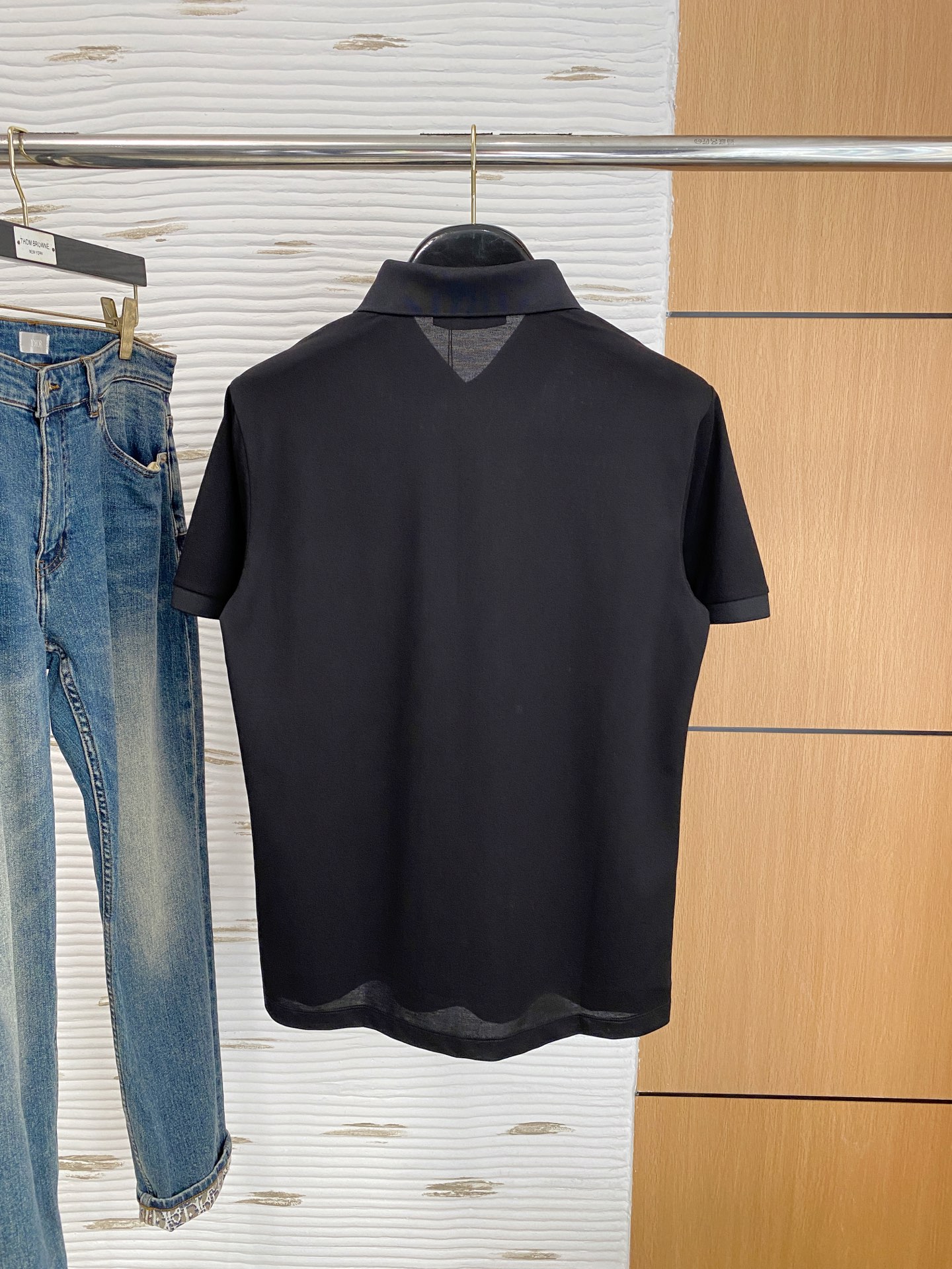 PLSS【新品】春夏短袖翻领T恤Polo，最高版本客供定制高端朱地面料简单时尚款，螺纹拼色螺纹配色超级好