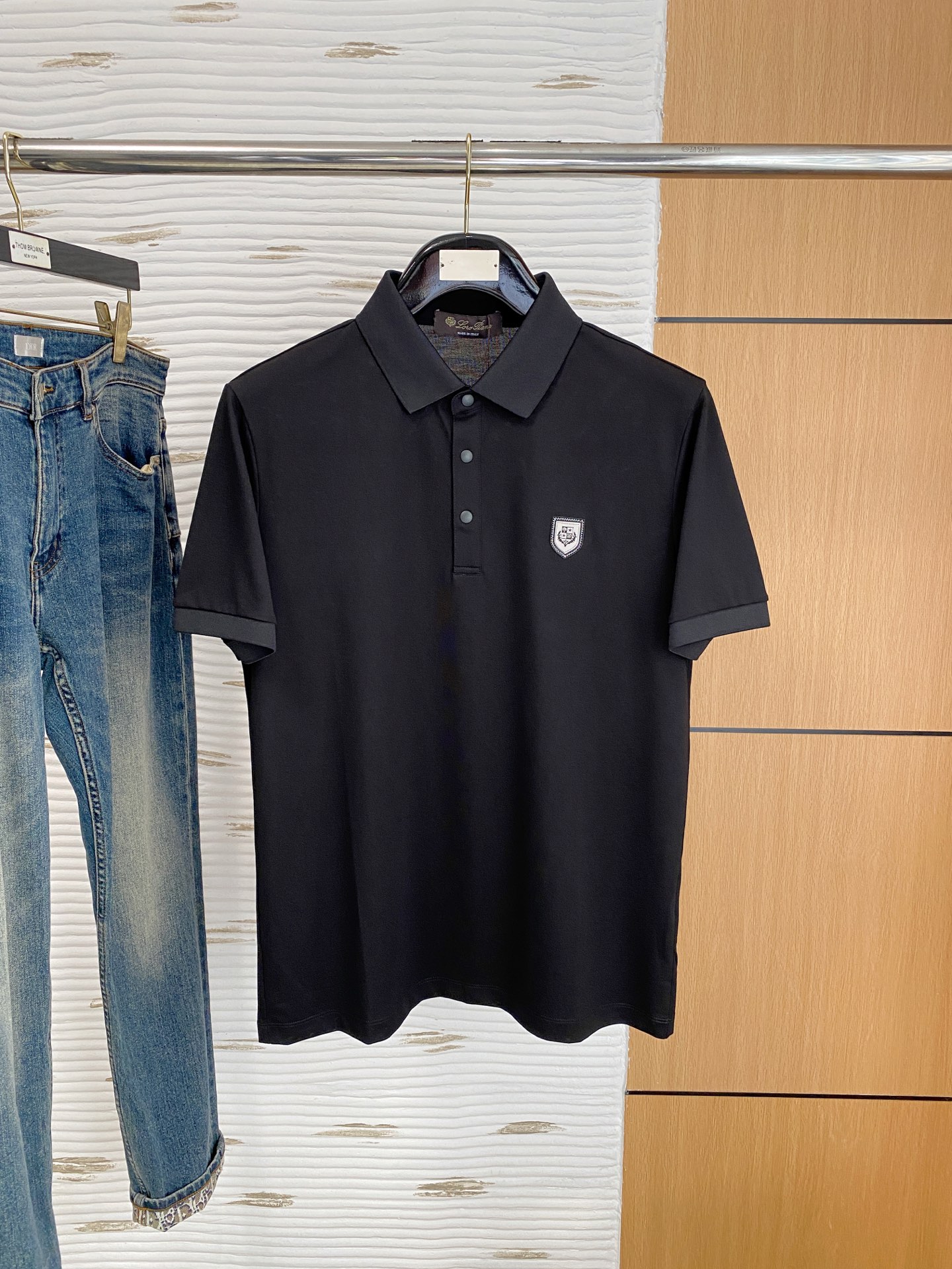 PLSS【新品】春夏短袖翻领T恤Polo，最高版本客供定制高端朱地面料简单时尚款，螺纹拼色螺纹配色超级好