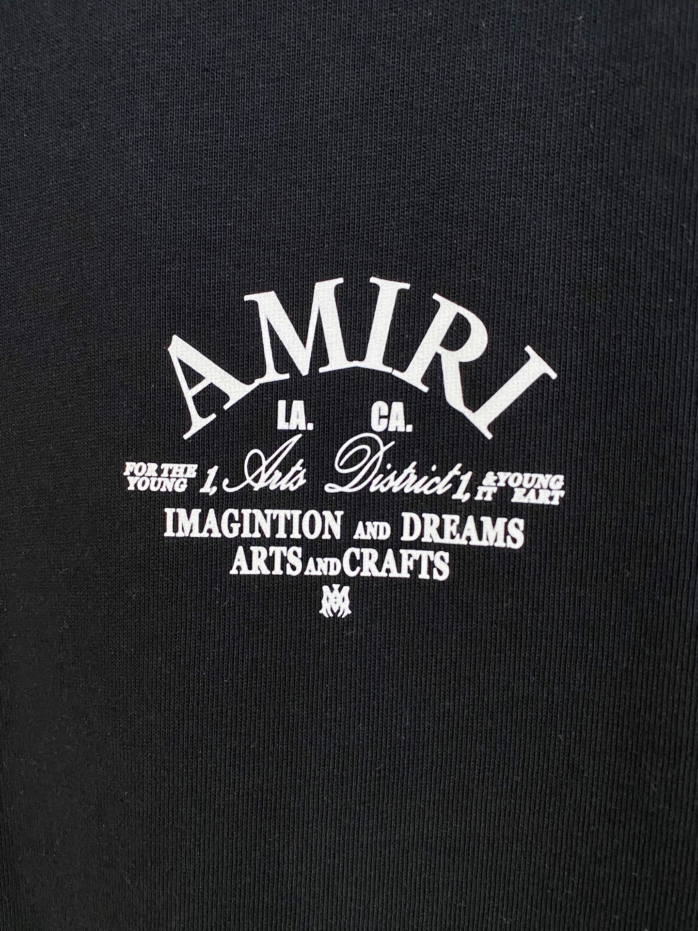 “330g Heavy-Pound Amiri Amir T-Shirts Suit | Stereo Printing | Gender-Neutral | Black & White | S-XL” - 图片 4