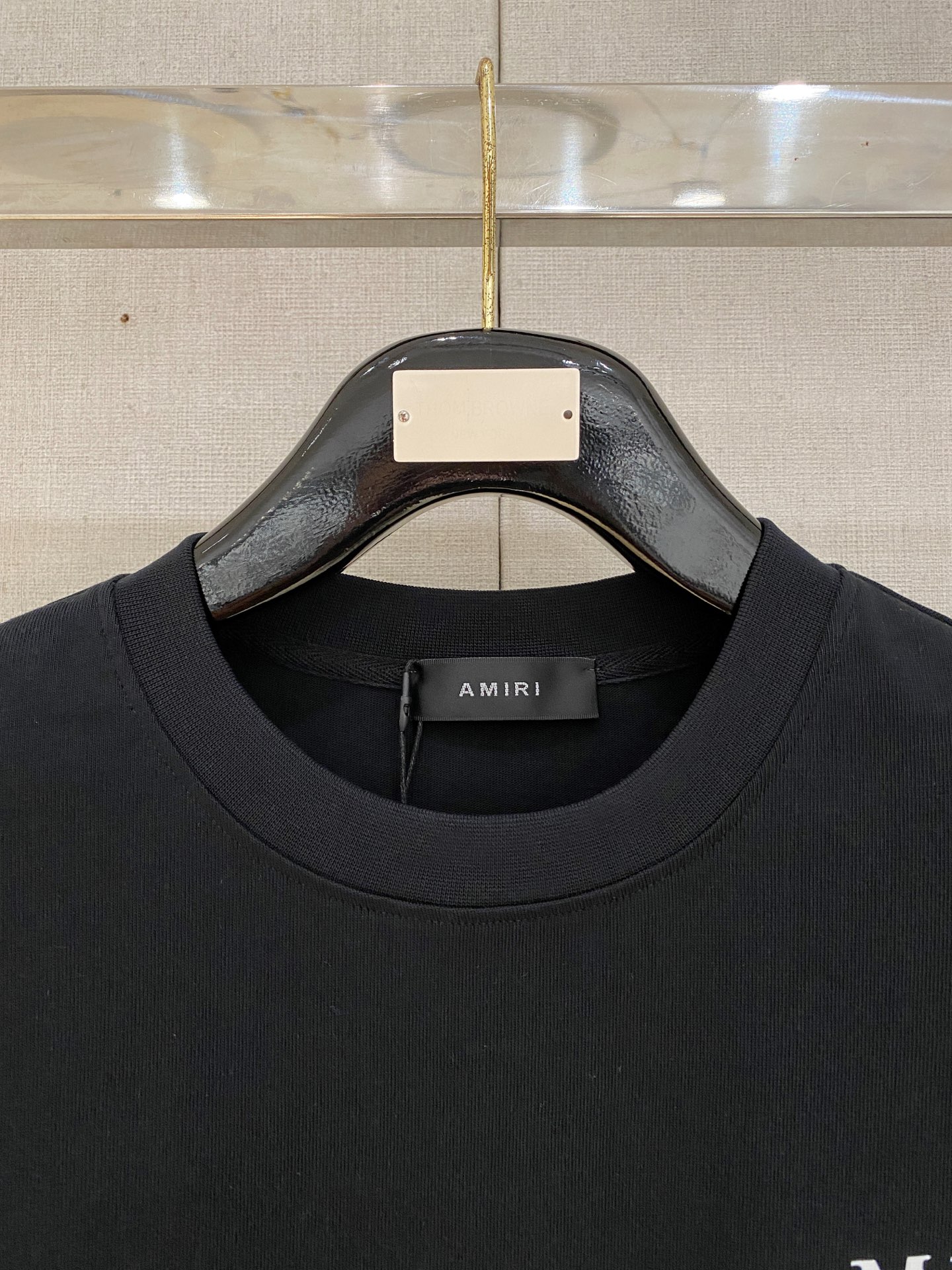 “330g Heavy-Pound Amiri Amir T-Shirts Suit | Stereo Printing | Gender-Neutral | Black & White | S-XL” - 图片 2